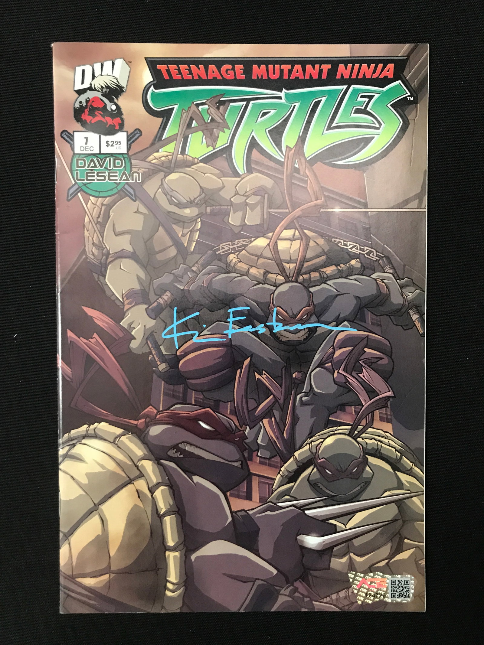 KEVIN EASTMAN SIGNED TURTLES COMIC - ACE COA: Prices are in Canadian dollars