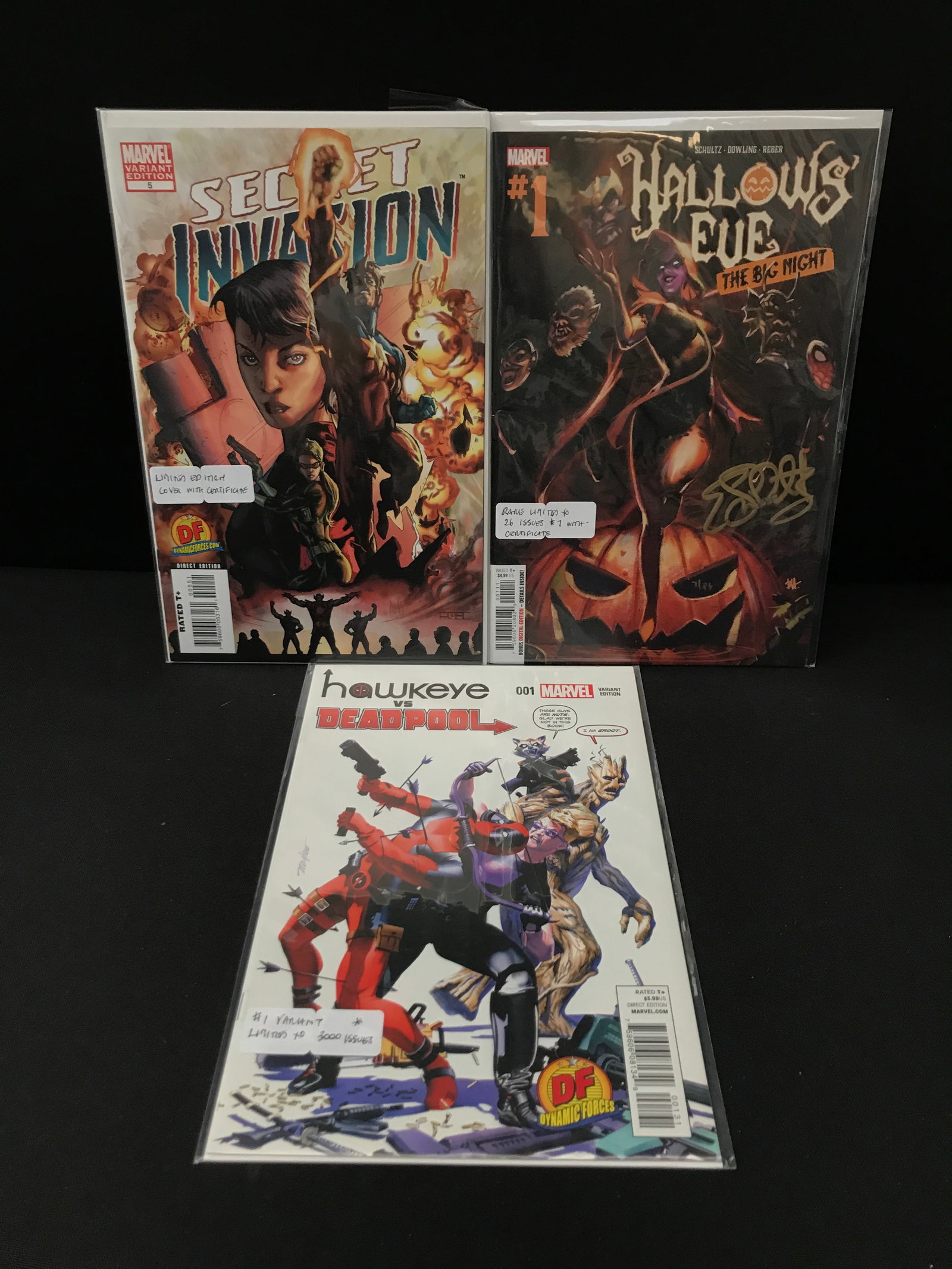 LOT OF 3 MIXED TITLE LIMITED EDITION COMICS - MARVEL COMICS: Prices are in Canadian dollars