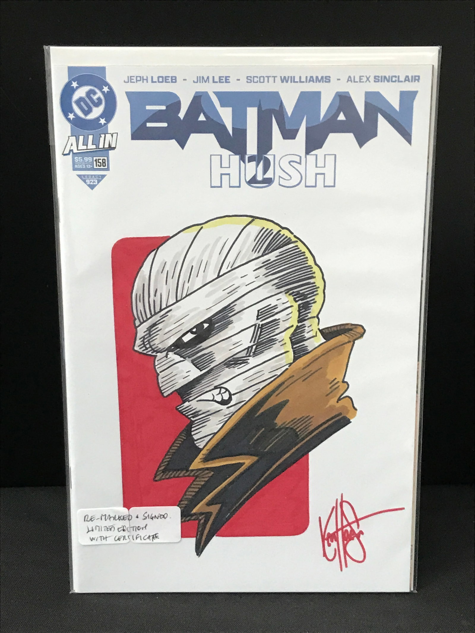 BATMAN HUSH #158 REMARKED AND SIGNED - DC COMICS: Prices are in Canadian dollars