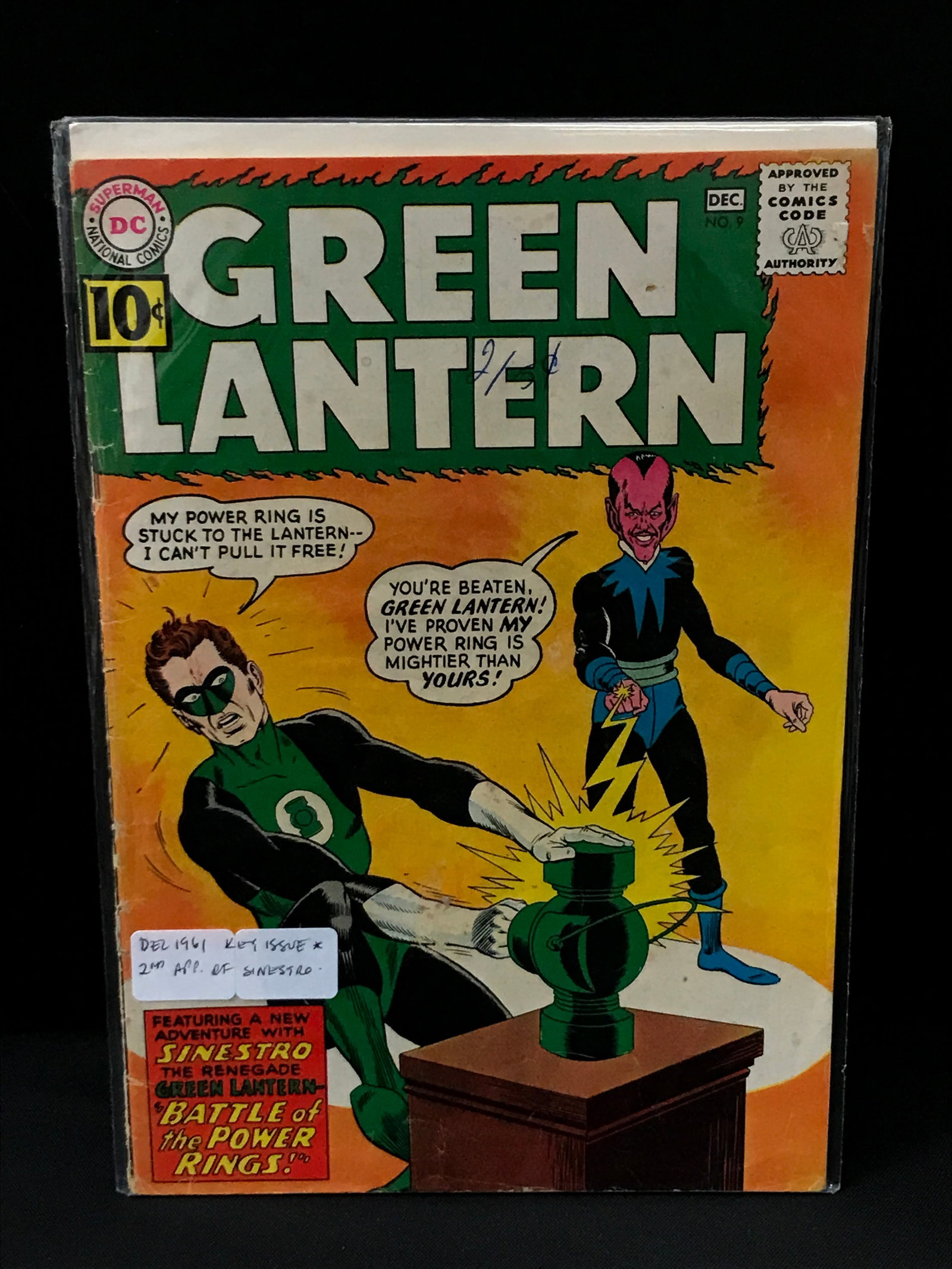 THE GREEN LANTERN #9 (1961) 2ND APP SINESTRO - DC COMICS (1 of 1)