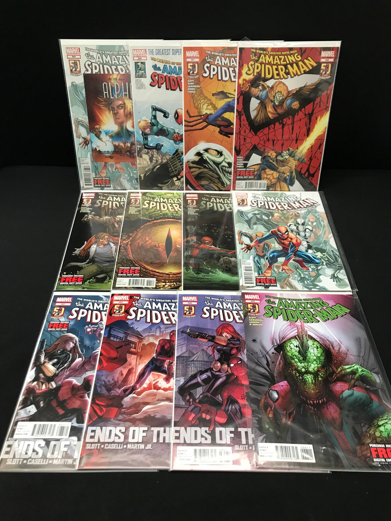 LOT OF 12 AMAZING SPIDERMAN COMICS - MARVEL COMICS (1 of 1)