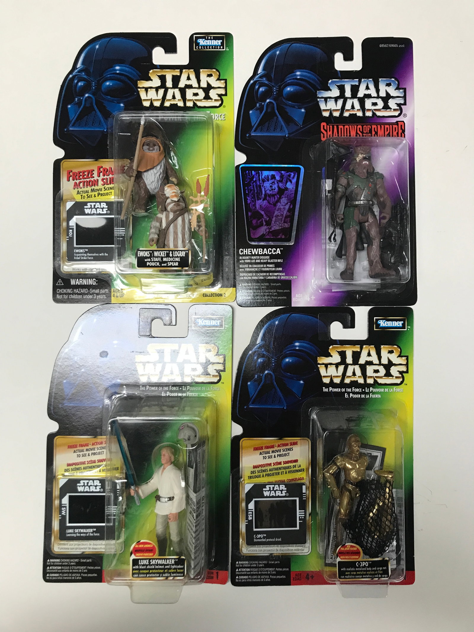 LOT OF 4 STAR WARS ACTION FIGURES IN ORIGINAL PACKAGING (1 of 1)