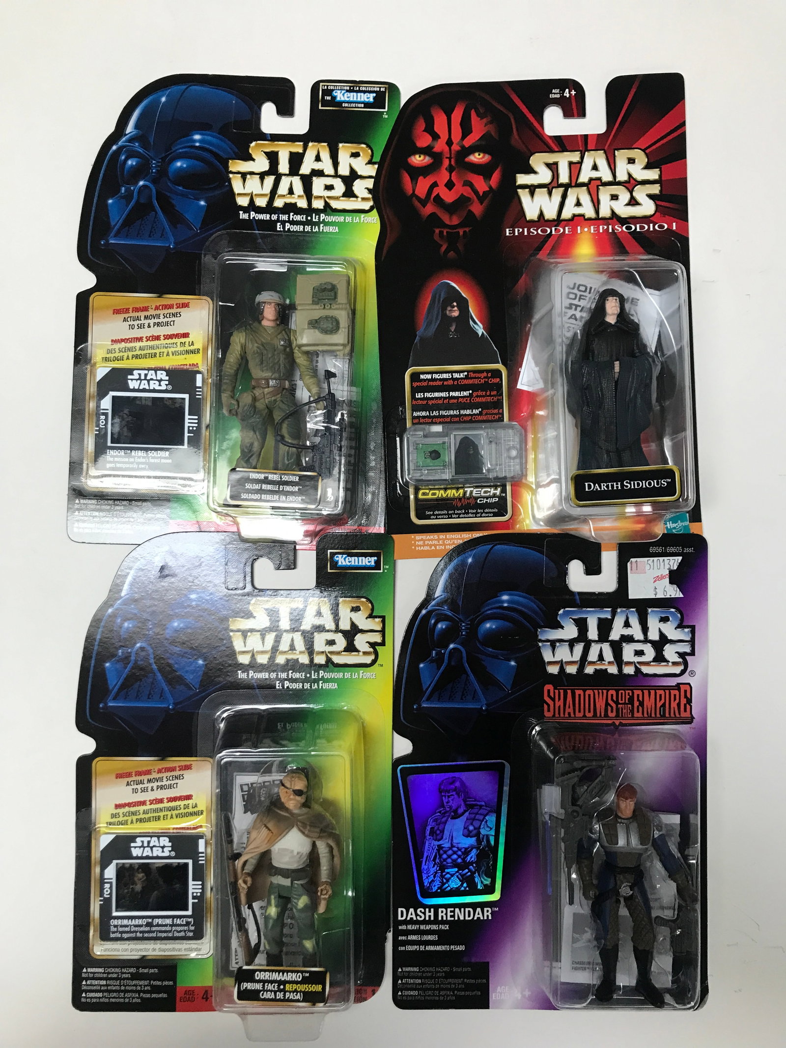 LOT OF 4 STAR WARS ACTION FIGURES IN ORIGINAL PACKAGING (1 of 1)