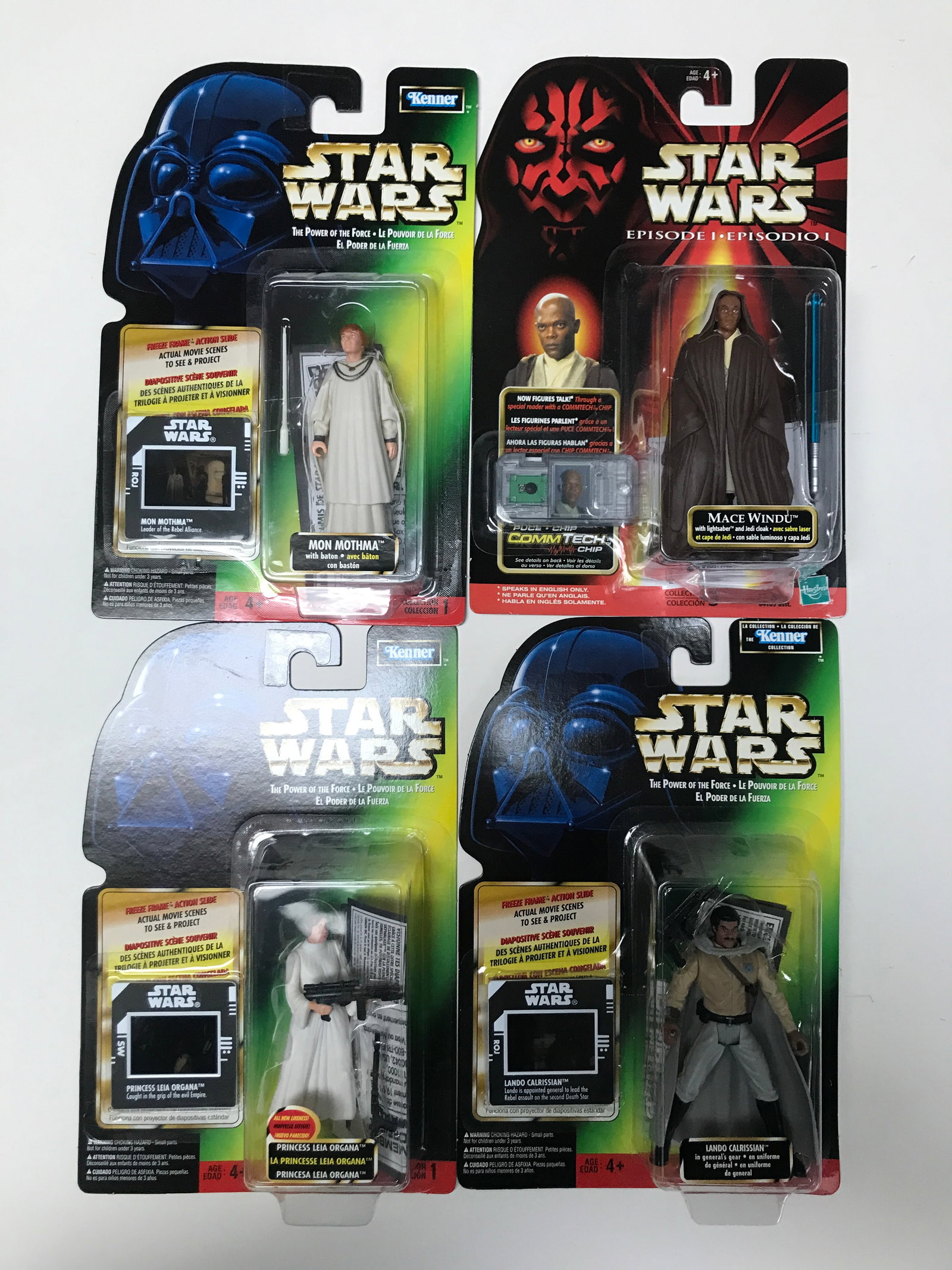 LOT OF 4 STAR WARS ACTION FIGURES IN ORIGINAL PACKAGING (1 of 1)