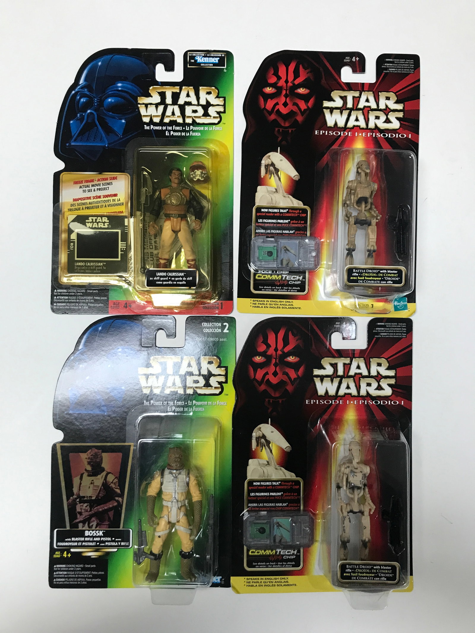 LOT OF 4 STAR WARS ACTION FIGURES IN ORIGINAL PACKAGING (1 of 1)