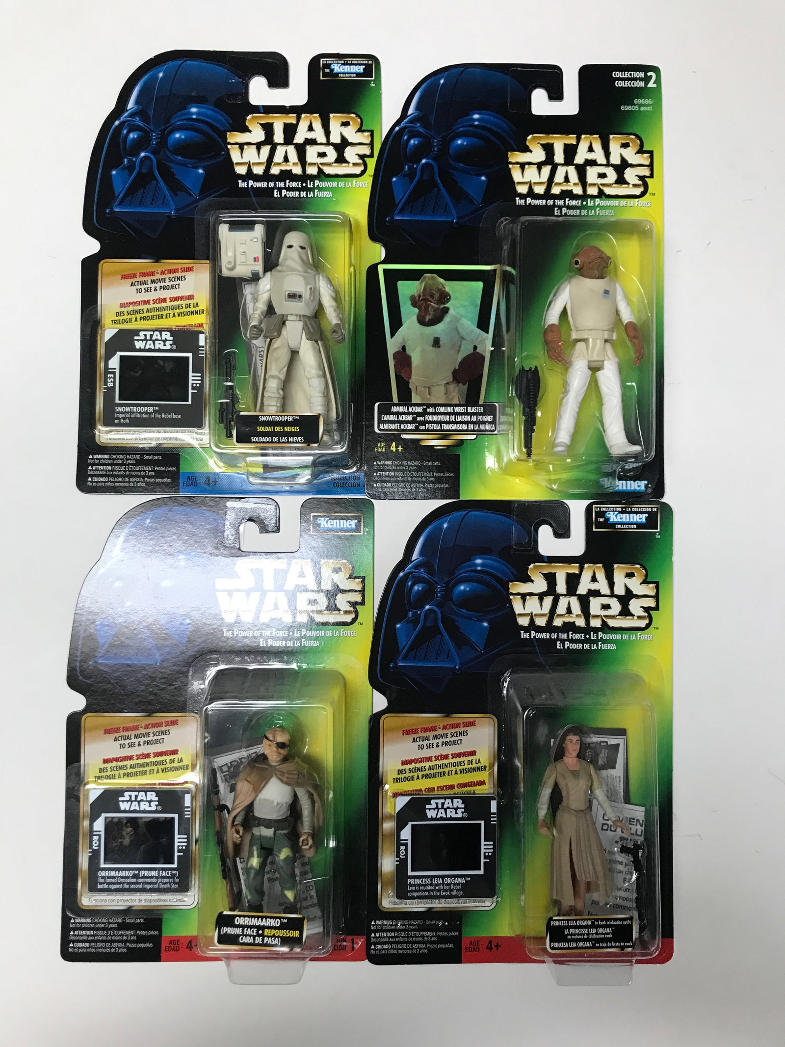 LOT OF 4 STAR WARS ACTION FIGURES IN ORIGINAL PACKAGING (1 of 1)
