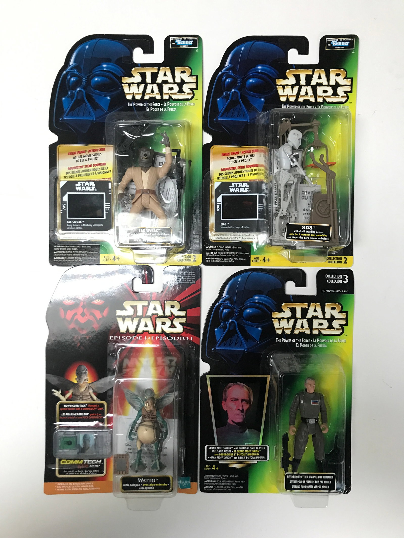 LOT OF 4 STAR WARS ACTION FIGURES IN ORIGINAL PACKAGING (1 of 1)