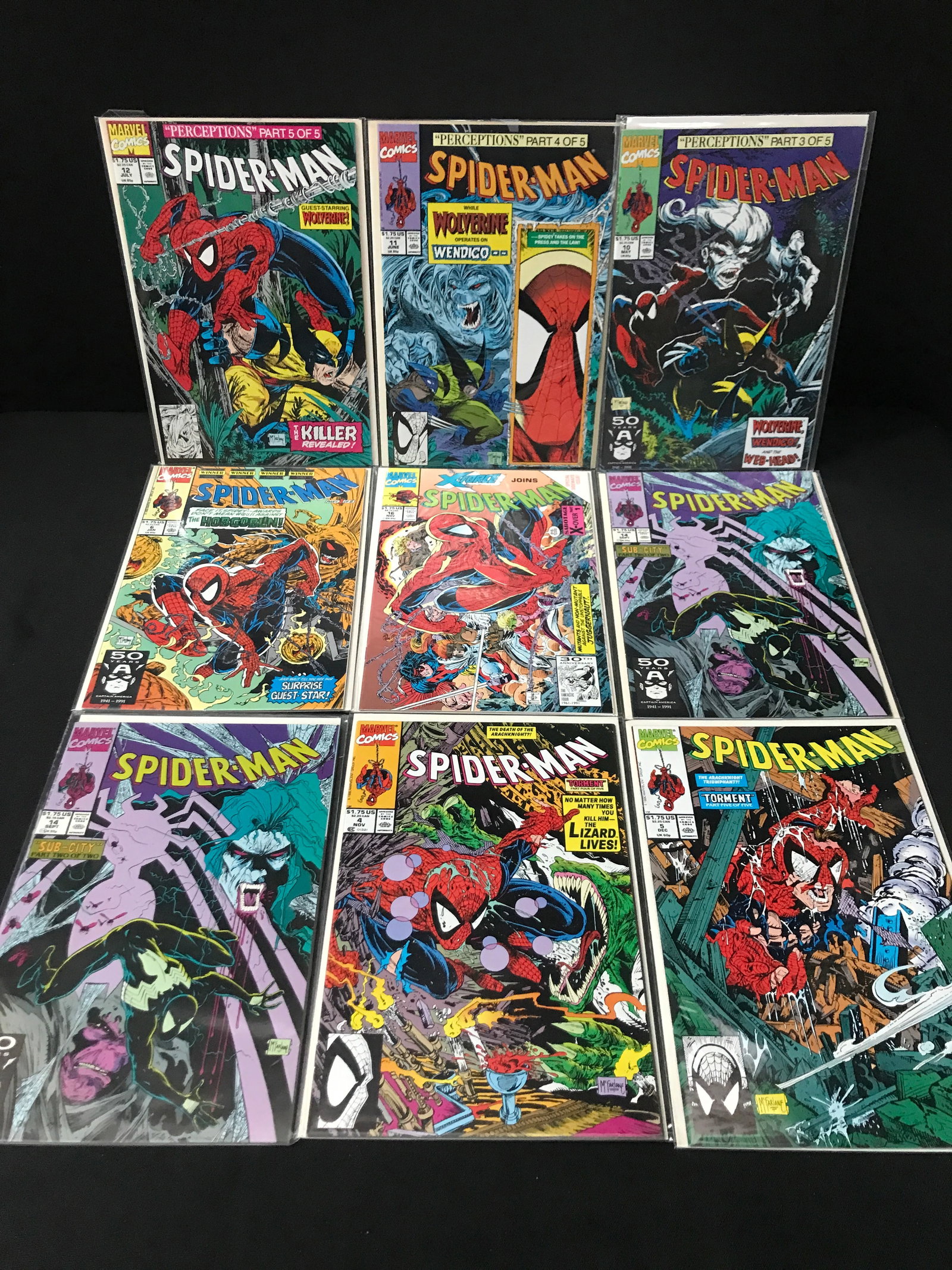 LOT OF 9 SPIDERMAN COMICS - MARVEL COMICS (1 of 1)