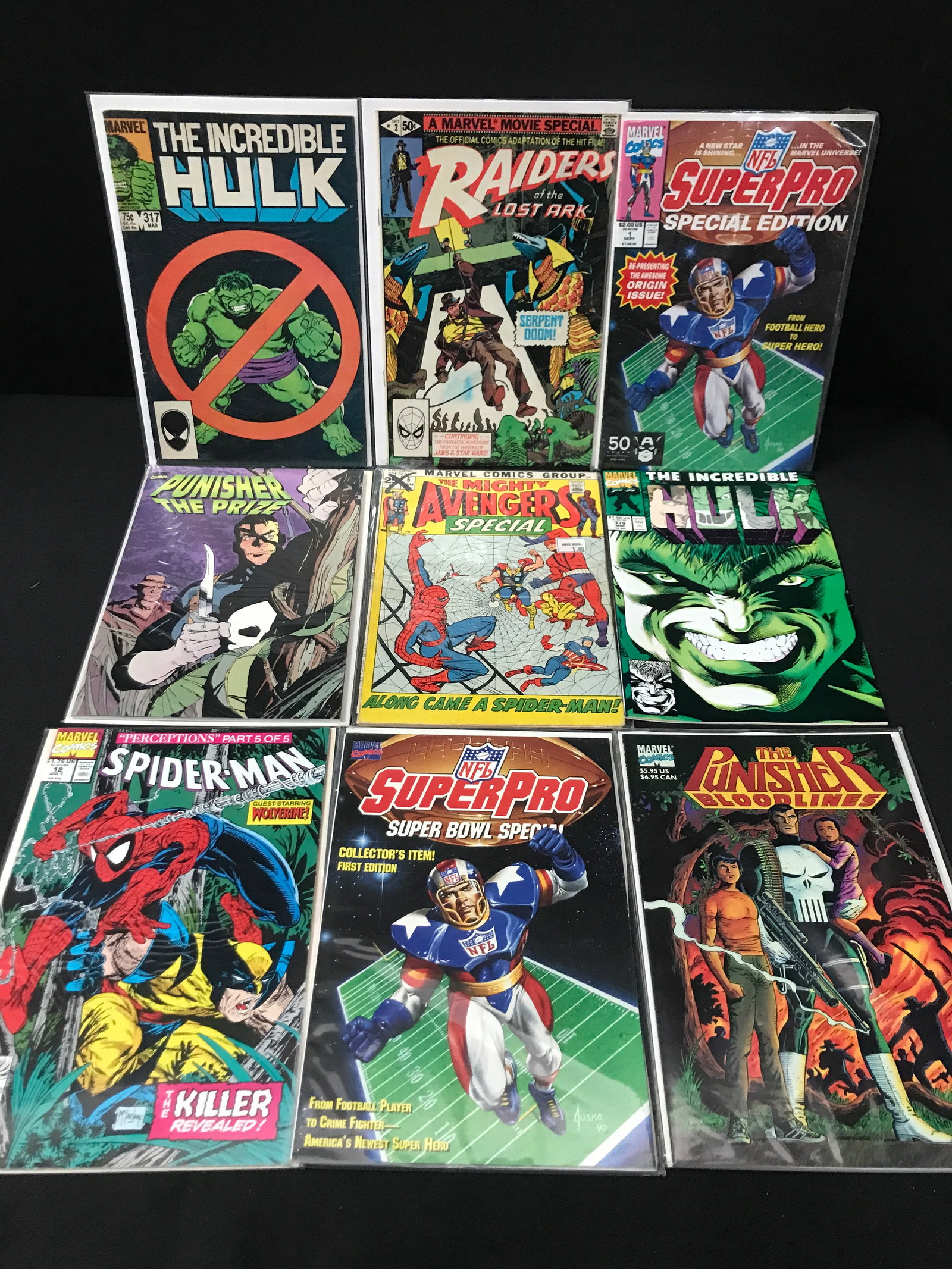 LOT OF 9 MIXED TITLE COMICS - MARVEL COMICS (1 of 1)