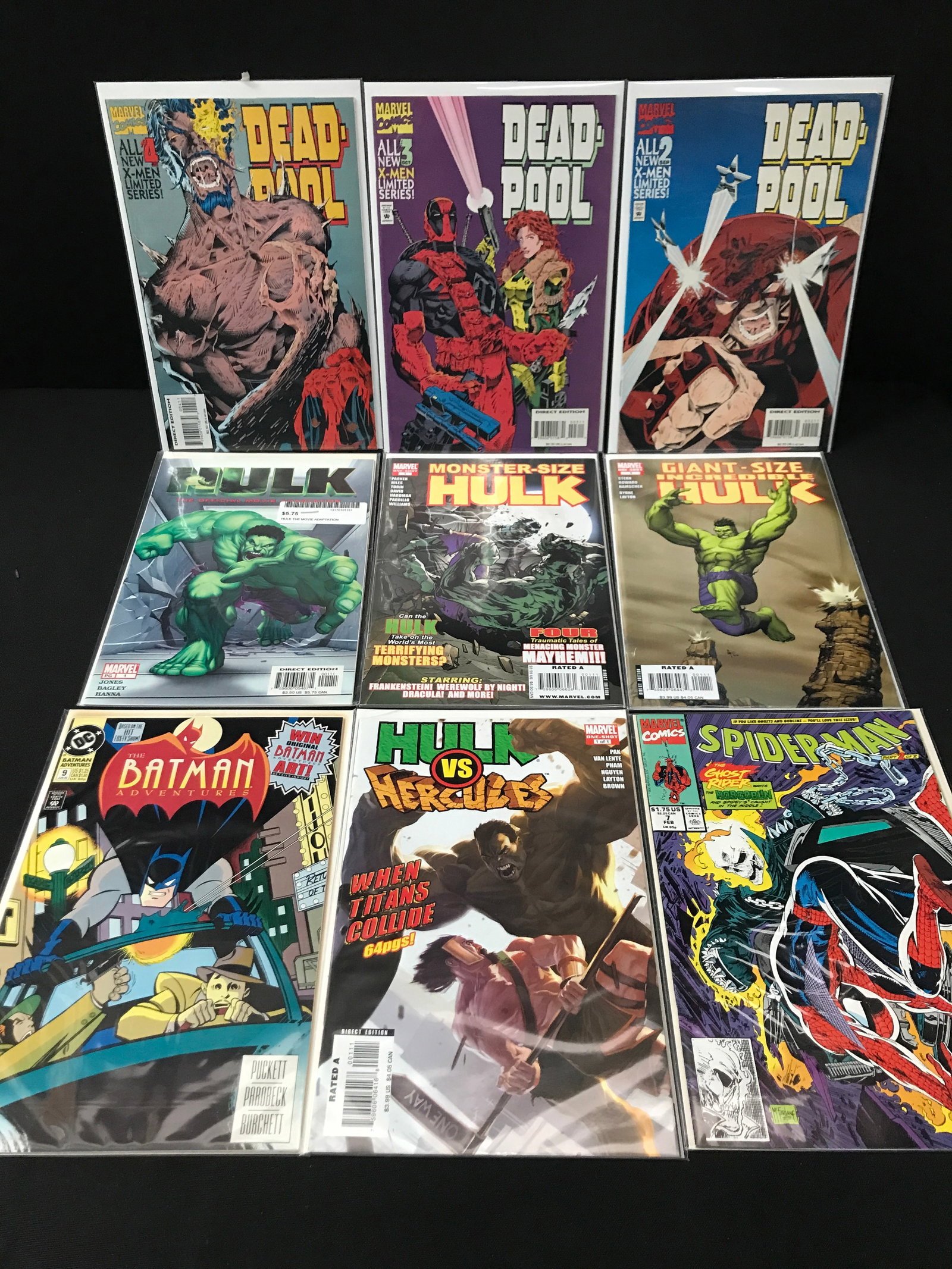 LOT OF 9 MIXED TITLE COMICS - MARVEL & DC COMICS (1 of 1)