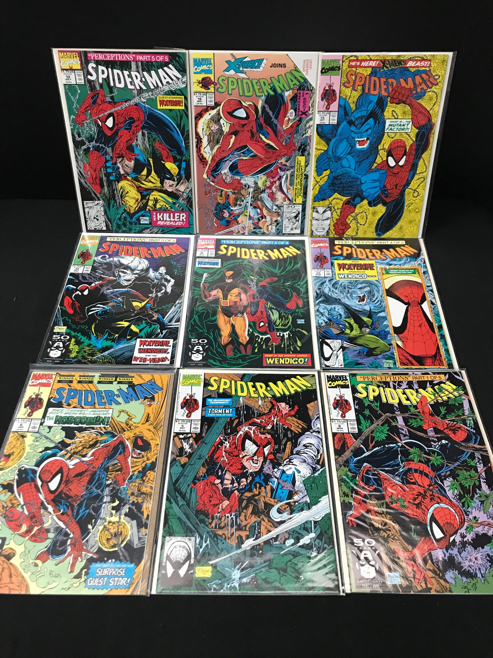 LOT OF 9 SPIDERMAN COMICS - MARVEL COMICS (1 of 1)
