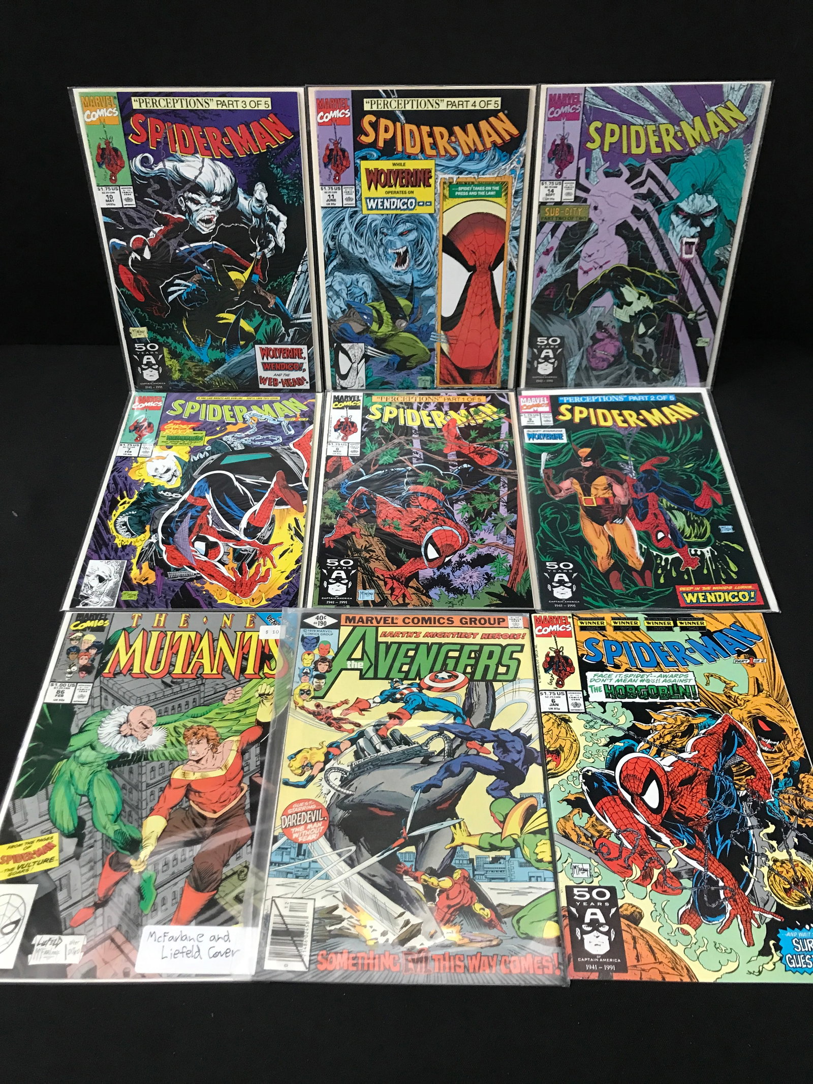 LOT OF 9 MIXED TITLE COMICS - MARVEL COMICS (1 of 1)