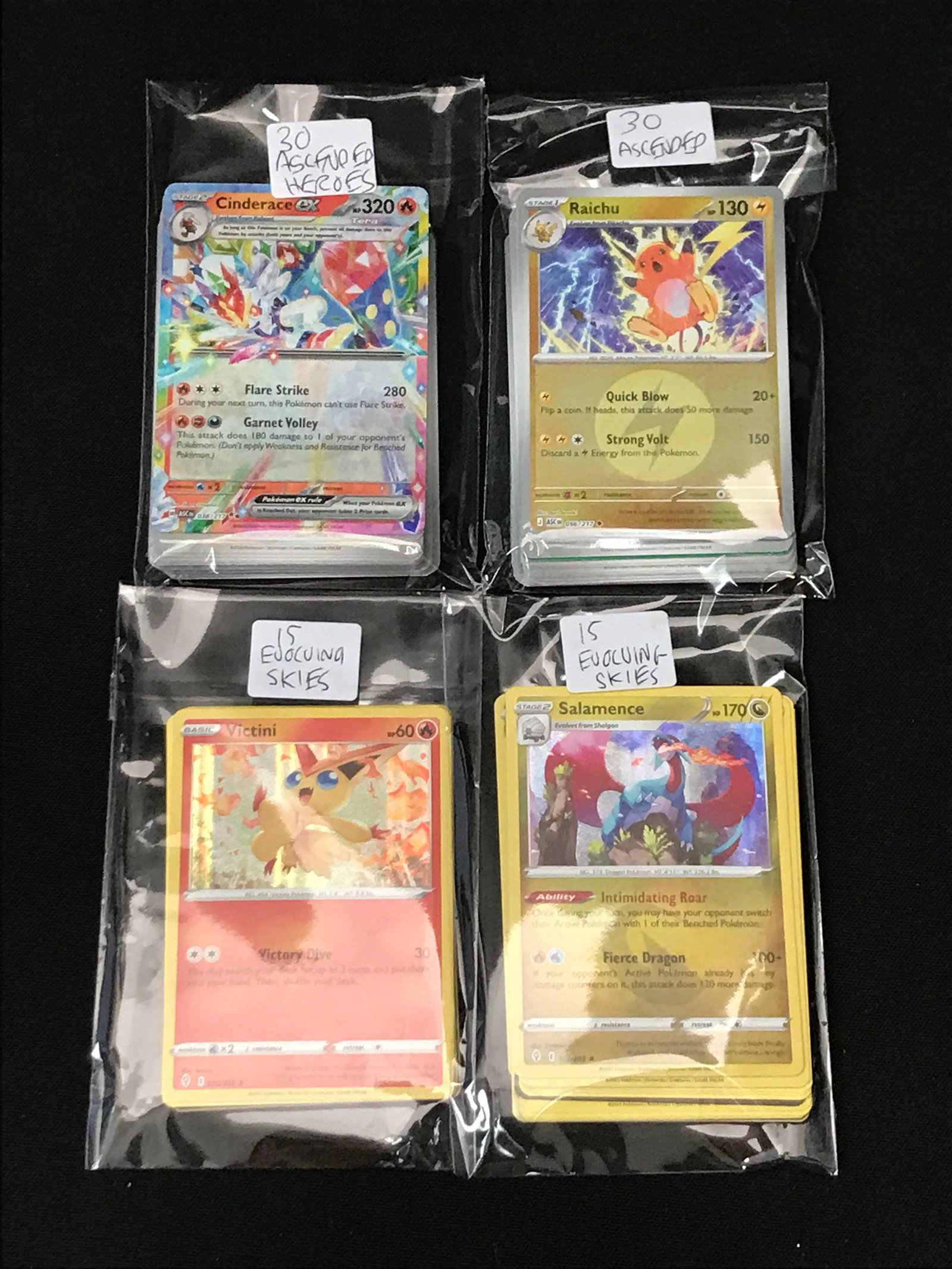 LOT OF 90 POKEMON TCG TRADING CARDS - ASCENDED HEROES & EVOLVING SKIES: Prices are in Canadian dollars