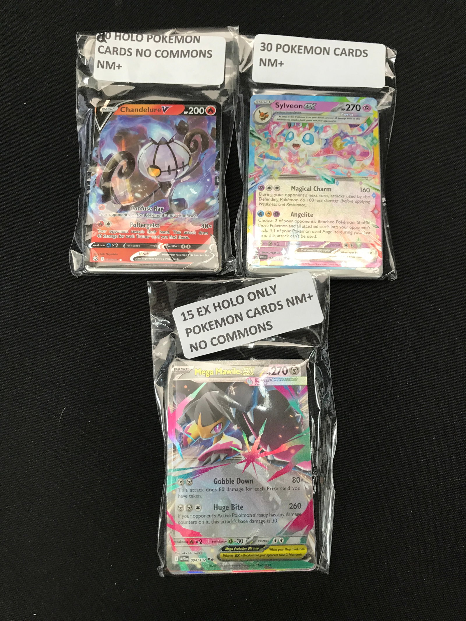 LOT OF 65 POKEMON TCG TRADING CARDS - INCLUDING 35 HOLOS: Prices are in Canadian dollars
