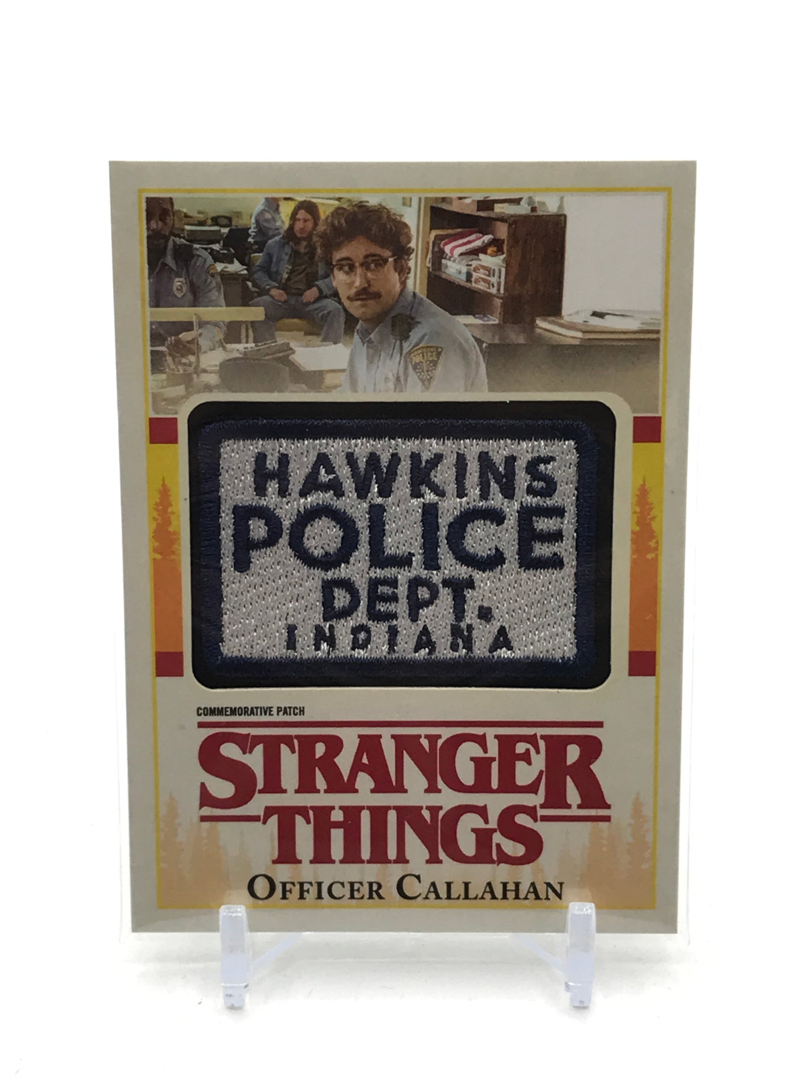 TOPPS NETFLIX STRANGER THINGS OFFICER CALLAHAN POLICE PATCH TRADING CARD: Prices are in Canadian dollars