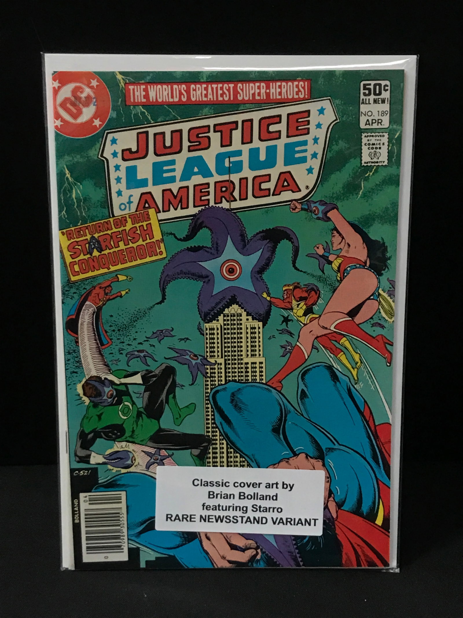 JUSTICE LEAGUE OF AMERICA #189 NEWSSTAND EDITION - DC COMICS (1 of 1)