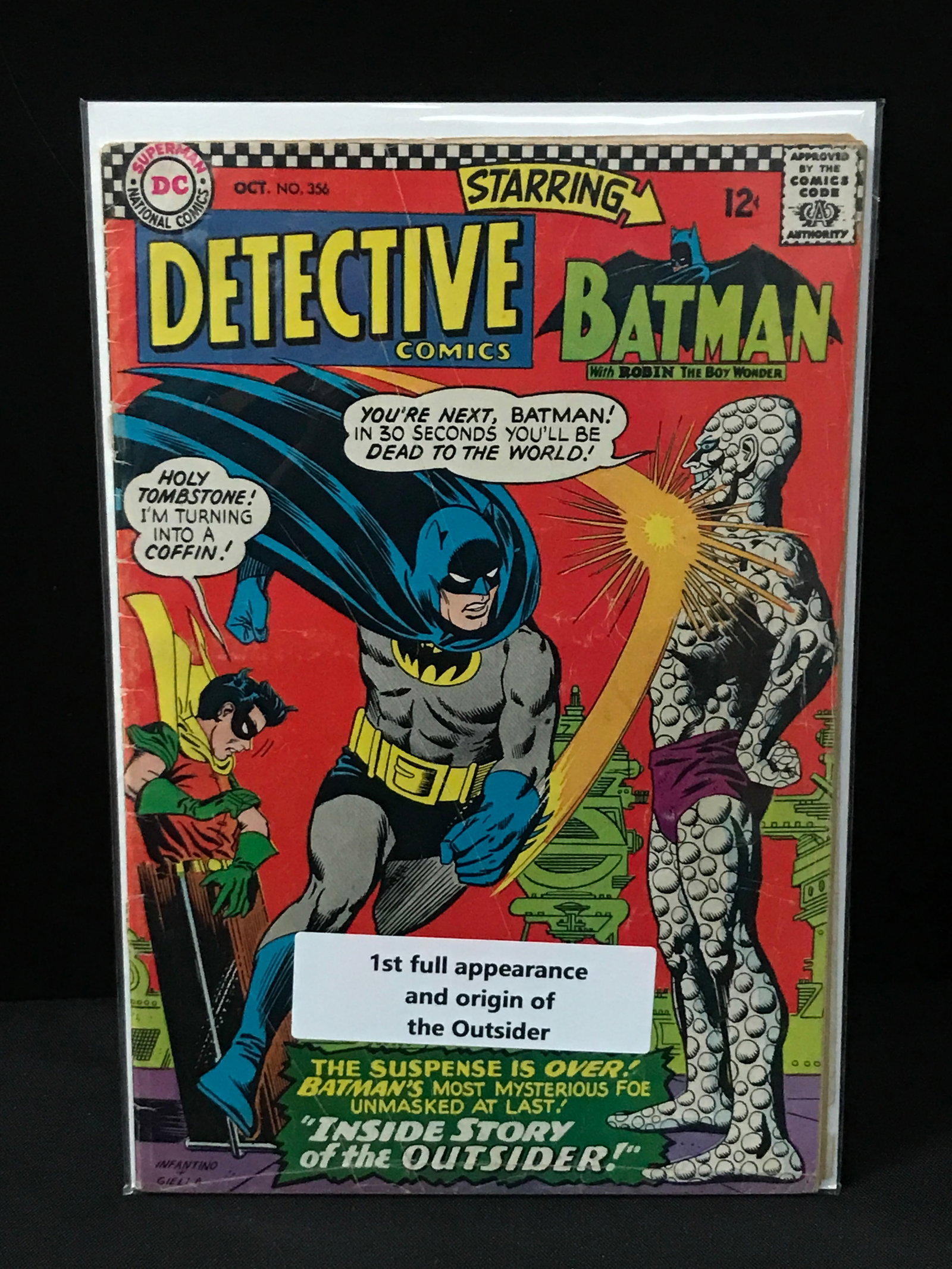 DETECTIVE COMICS #356 1ST FULL APP & ORIGIN OF THE OUTSIDER - DC COMICS (1 of 1)