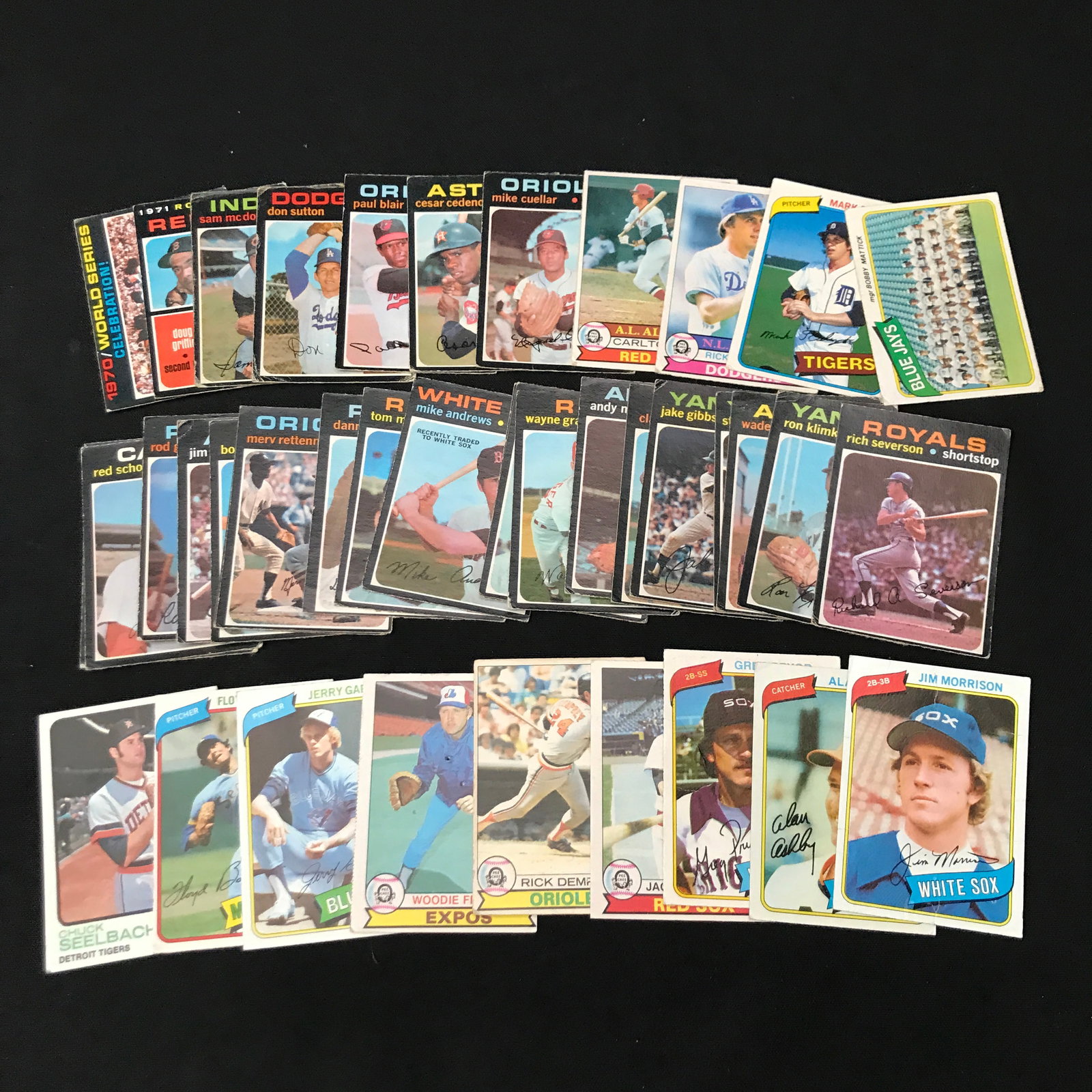 LOT OF 1970 TOPPS BASEBALL TRADING CARDS: Prices are in Canadian dollars