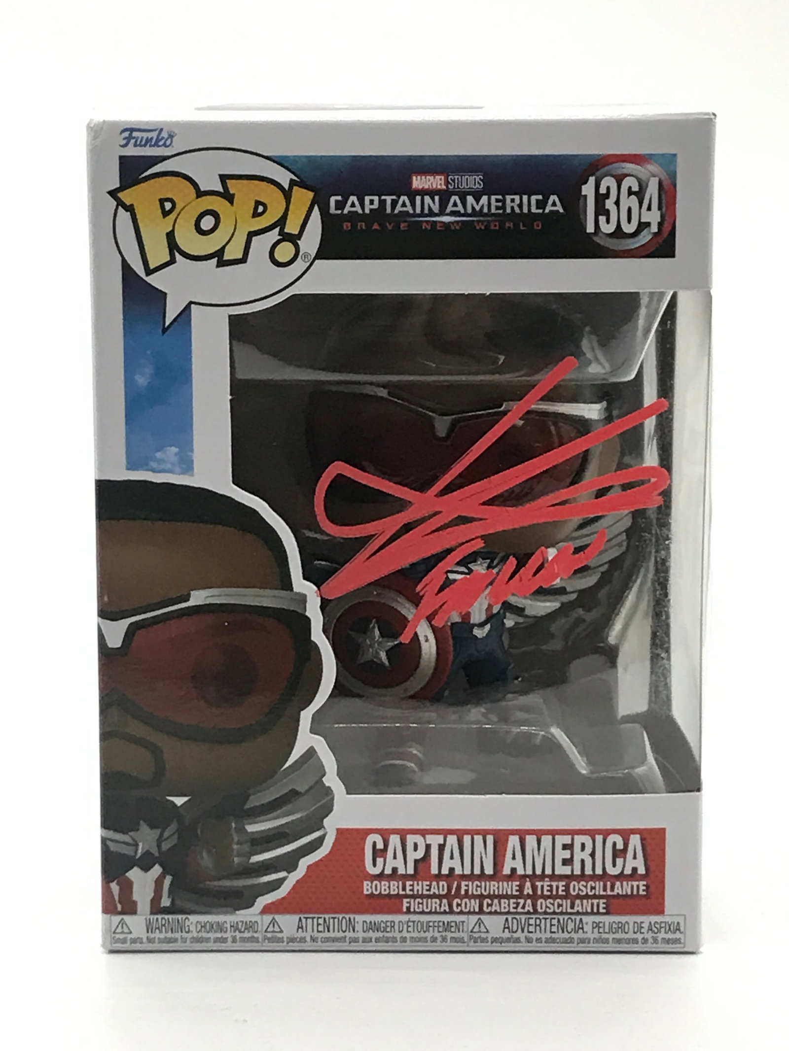 ANTHONY MACKIE SIGNED CAPTAIN AMERICA FUNKO POP - HOLLYWOOD COA: Prices are in Canadian dollars