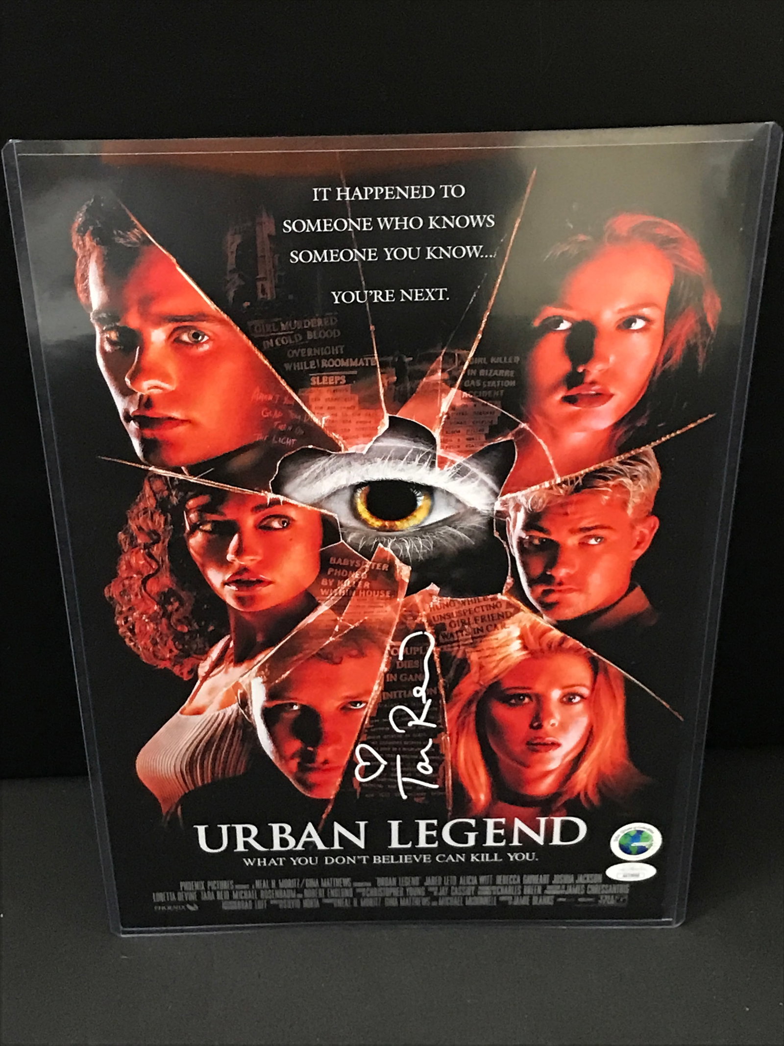 TARA REID SIGNED URBAN LEGEND POSTER - WWOC & JSA COA: Prices are in Canadian dollars