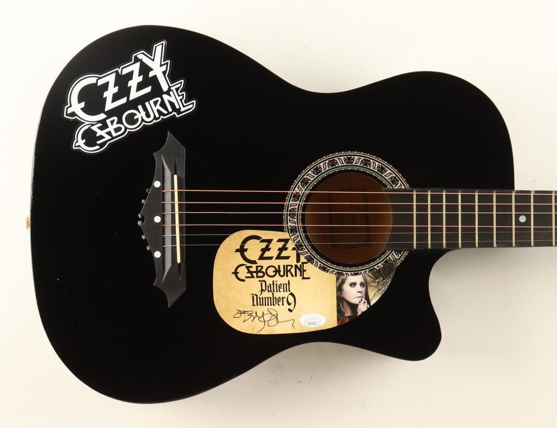 OZZY OSBOURNE SIGNED ACOUSTIC GUITAR - JSA COA: Prices are in Canadian dollars