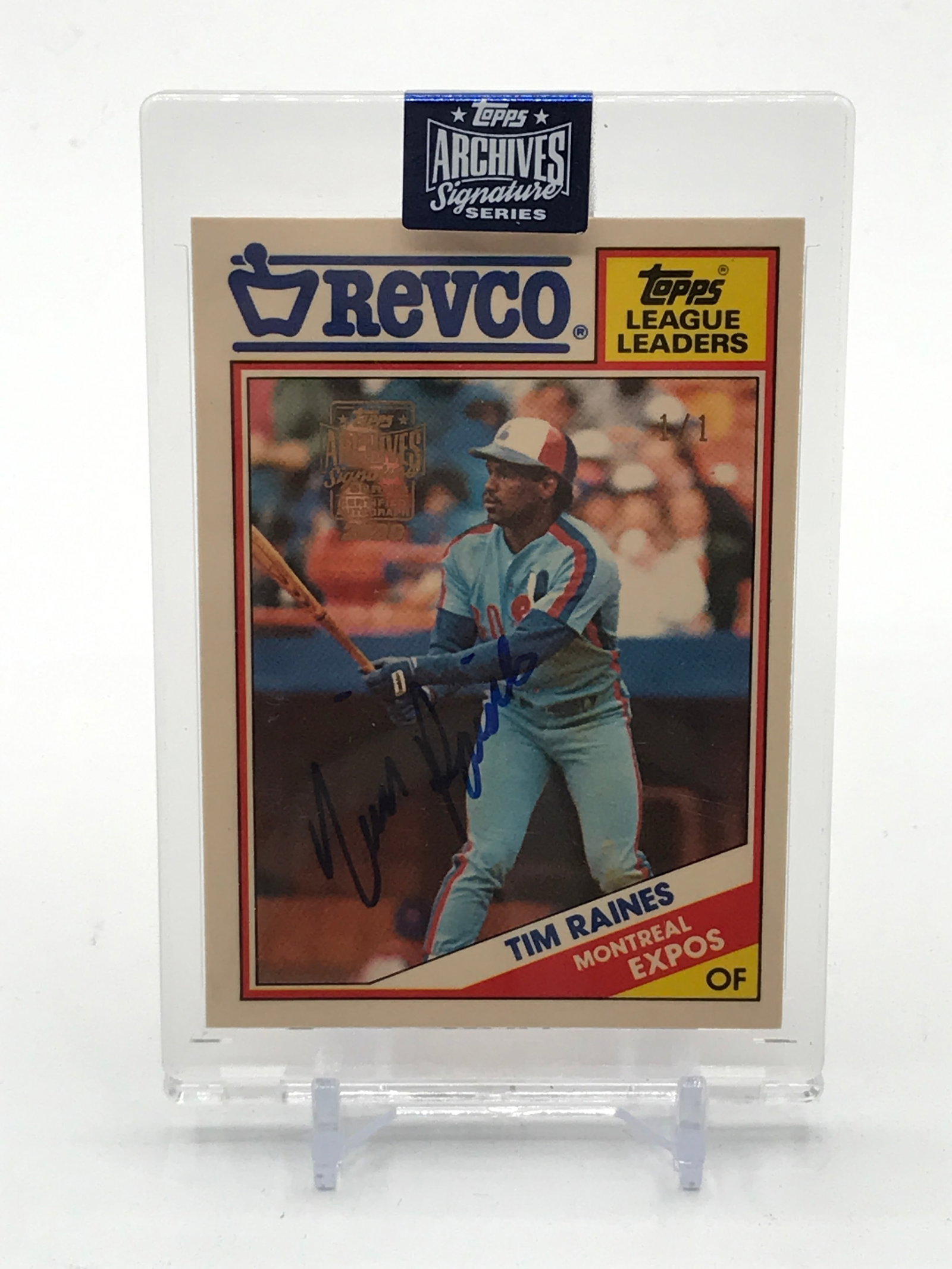 TOPPS ARCHIVE SIGNATURE SERIES TIM RAINES SIGNED TRADING CARD 1/1: Prices are in Canadian dollars