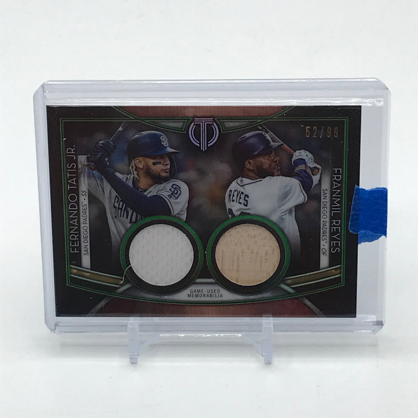 2020 TOPPS TRIBUTE BASEBALL FERNANDO TATIS JR & FRANMIL REYES DUAL PATCH TRADING CARD 52/99: Prices are in Canadian dollars