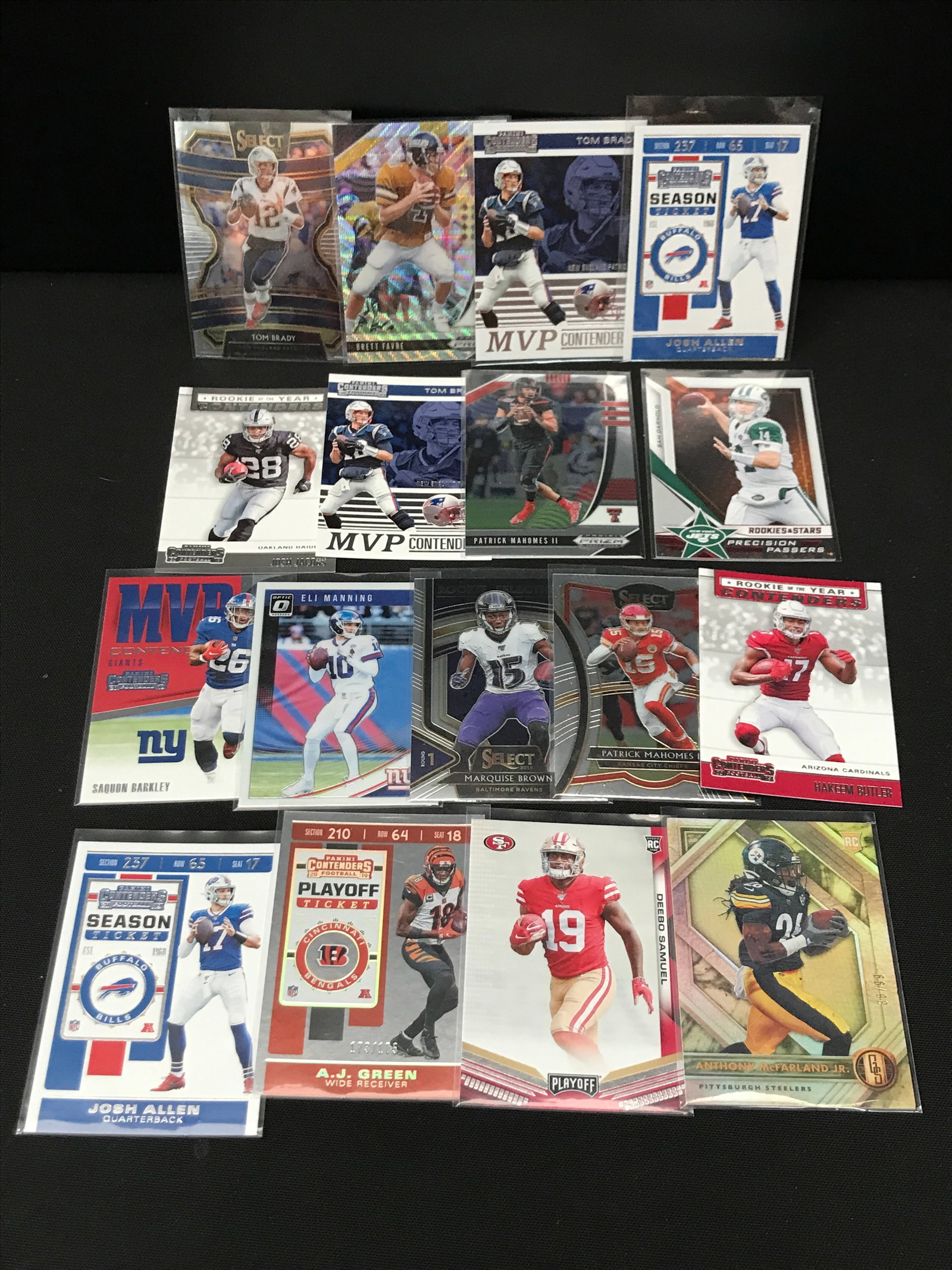 LOT OF 17 FOOTBALL TRADING CARDS: Prices are in Canadian dollars