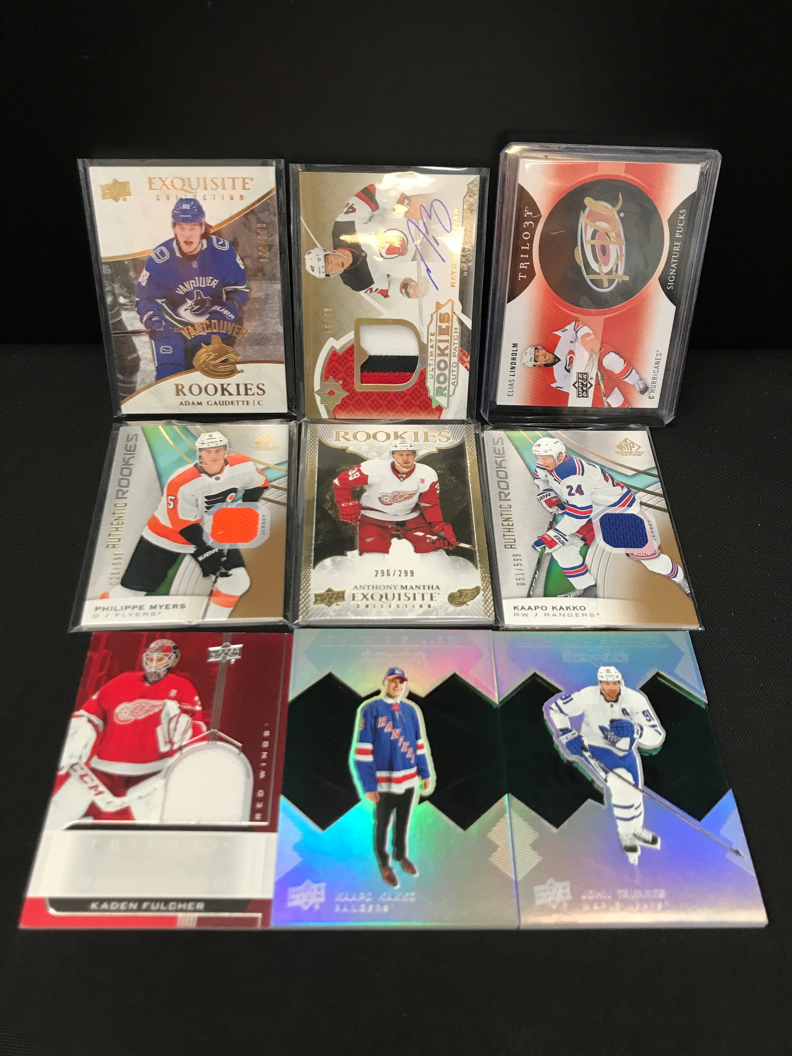 LOT OF 9 HOCKEY PATCH TRADING CARDS: Prices are in Canadian dollars