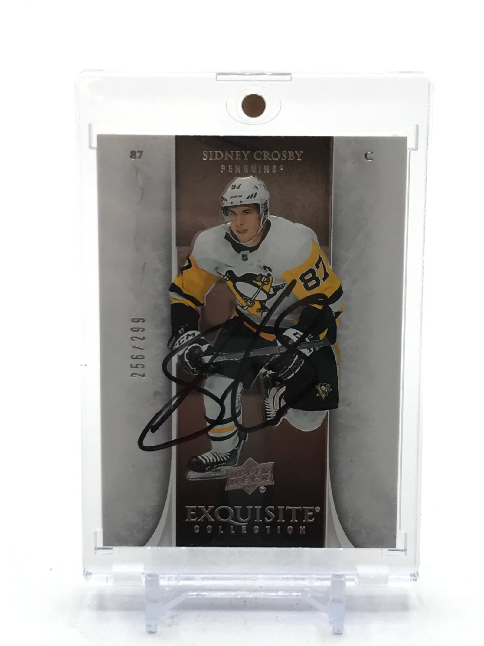 SIDNEY CROSBY UPPER DECK EXQUISITE SIGNED TRADING CARD 156/299: Prices are in Canadian dollars