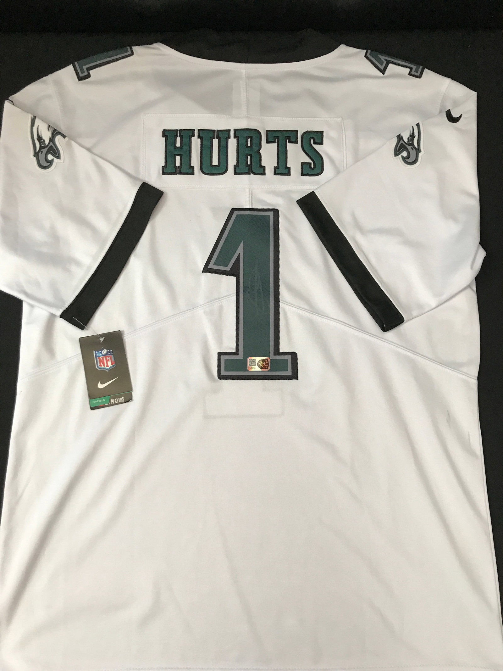 JALEN HURTS SIGNED PHILADELPHIA EAGLES CUSTOM JERSEY - ELITE COA (1 of 3)