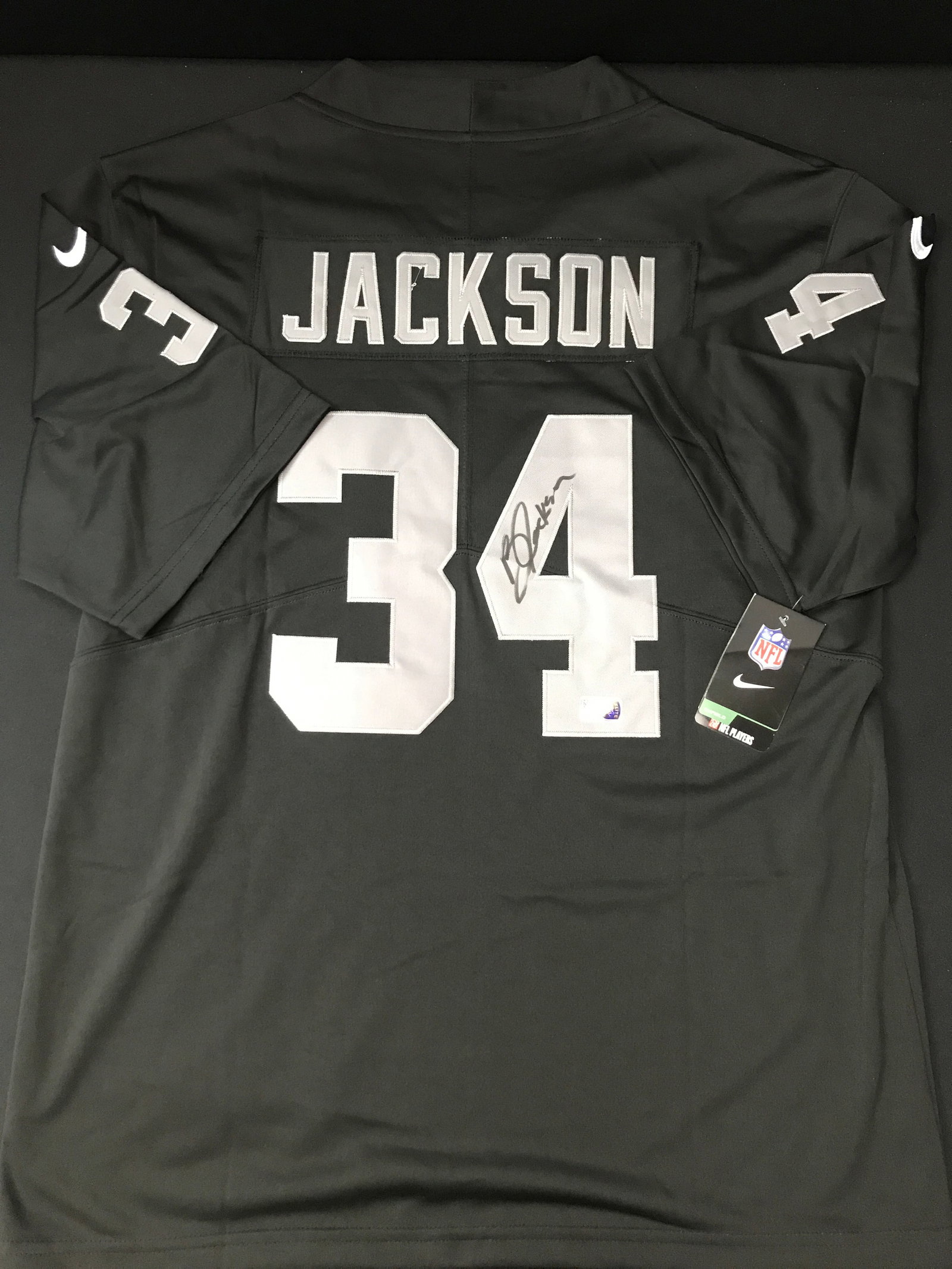BO JACKSON SIGNED RAIDERS CUSTOM JERSEY - ELITE COA (1 of 3)