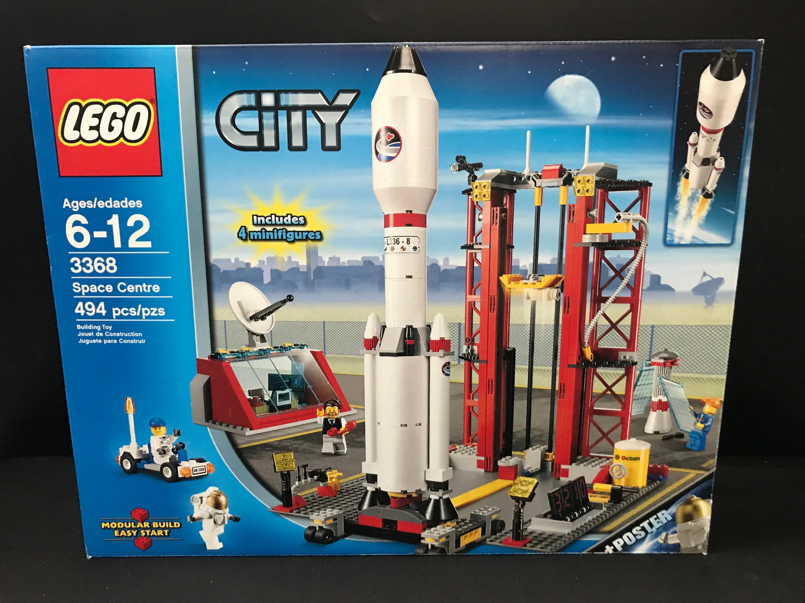 LEGO CITY #3368 SPACE CENTRE IN ORIGINAL PACKAGING: THIS SET HAS BEEN SET UP. ITEM IS OMPLETE WITH INSTRUCTIONS BUT NOT SEALEDPrices are in Canadian dollars