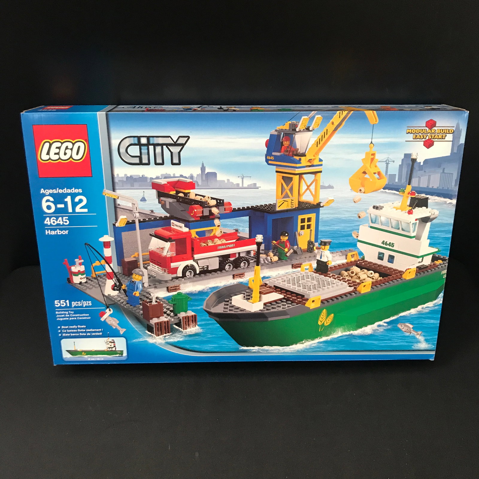 LEGO CITY #4645 HARBOR IN ORIGINAL PACKAGING: THIS LEGO SET HAS BEEN SET UP FOR DISPLAY. COMPLETE WITH INSTRUCTIONS BUT NOT SEALED Prices are in Canadian dollars