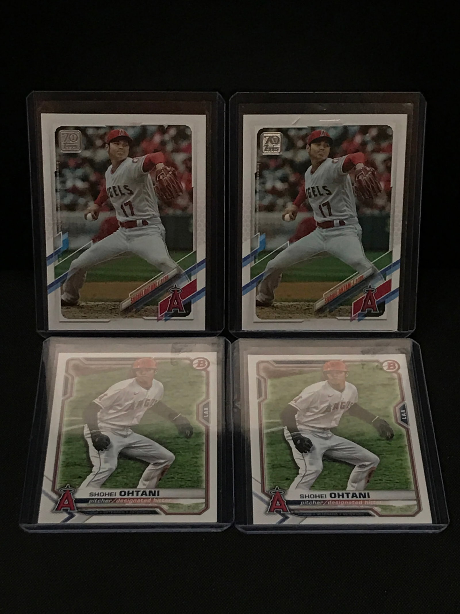 LOT OF 4 SHOHEI OHTANI BASEBALL TRADING CARDS: Prices are in Canadian dollars
