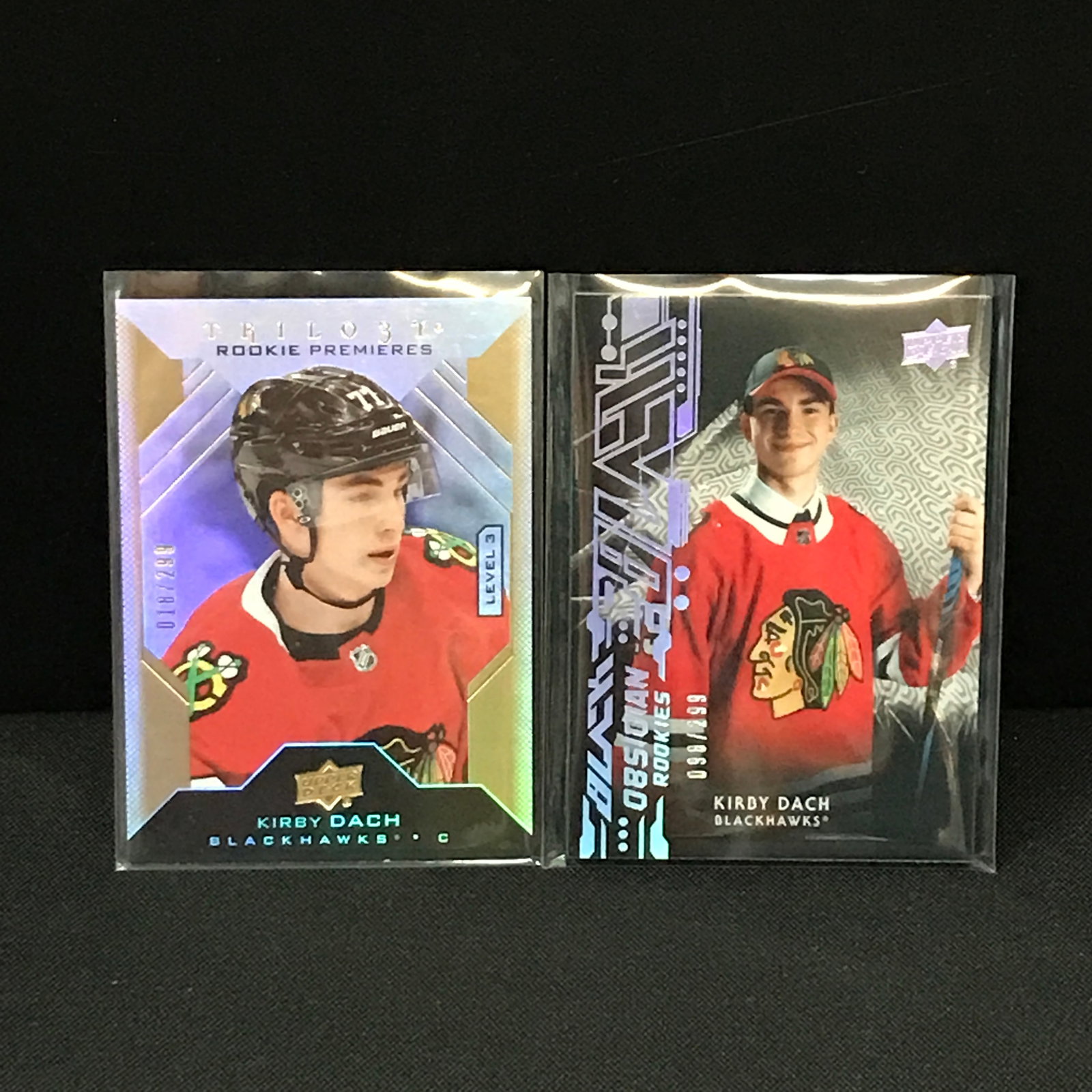 LOT OF 2 KIRBY DACH HOCKEY TRADING CARDS: Prices are in Canadian dollars