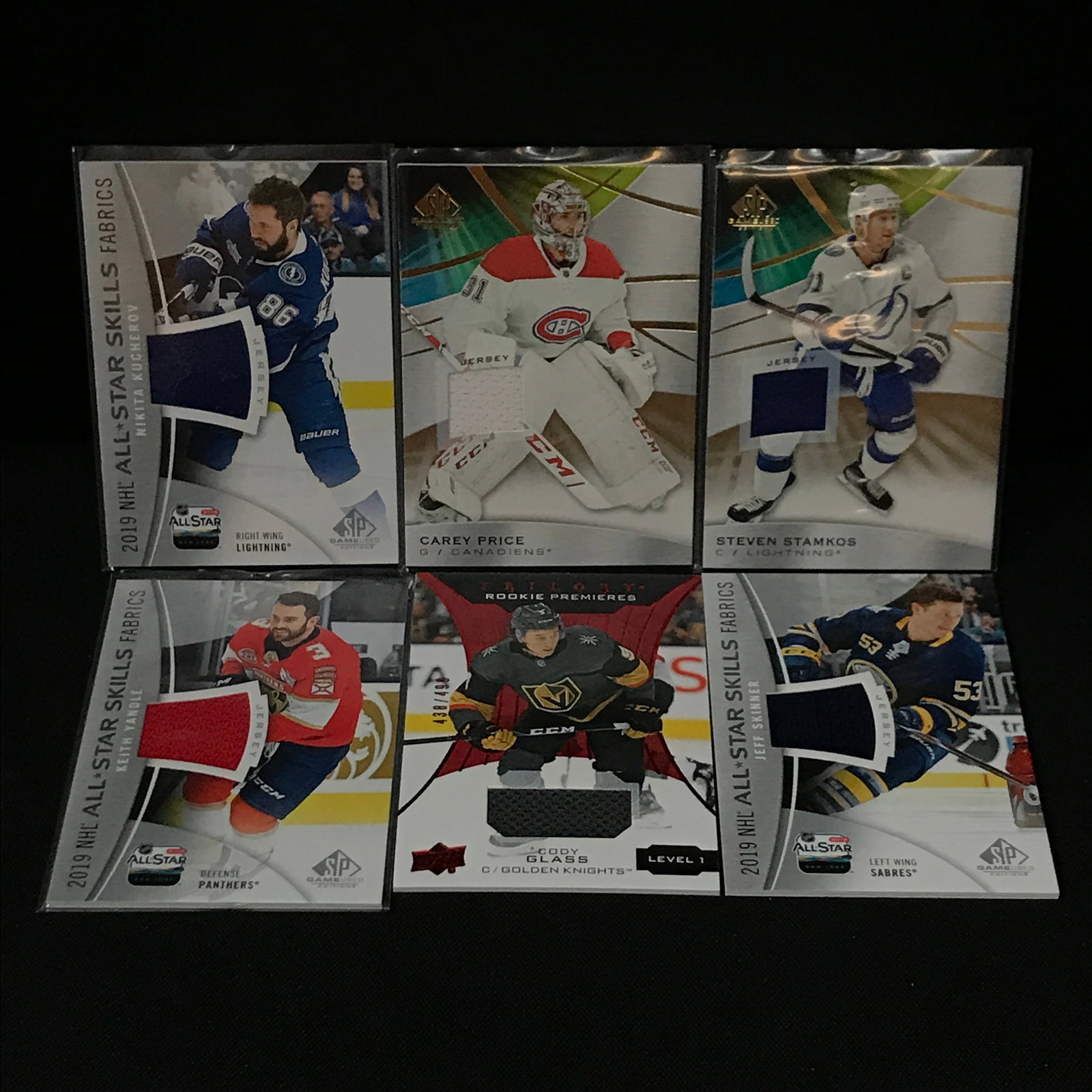 LOT OF 6 HOCKEY PATCH TRADING CARDS: Prices are in Canadian dollars