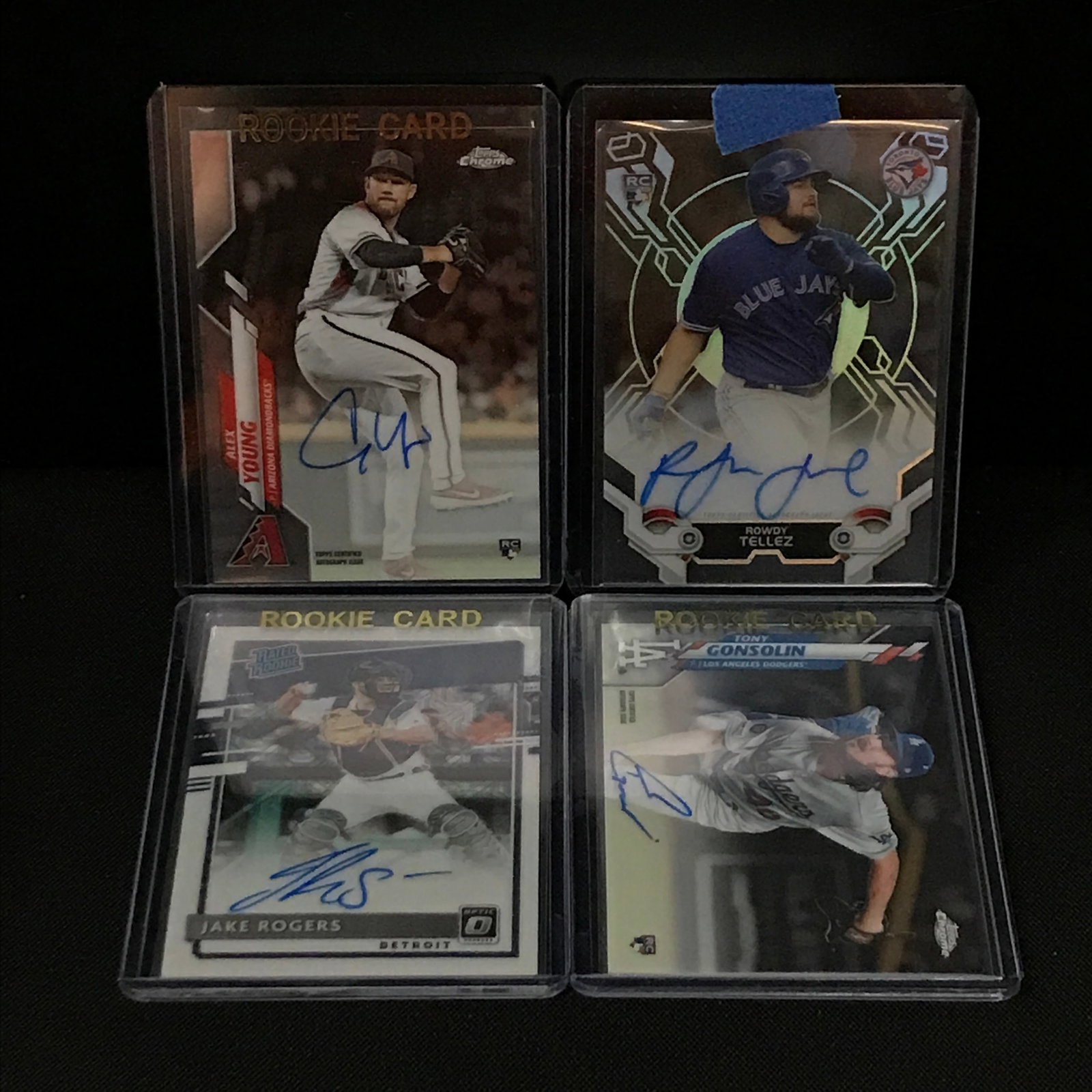 LOT OF 4 SIGNED BASEBALL TRADING CARDS: Prices are in Canadian dollars
