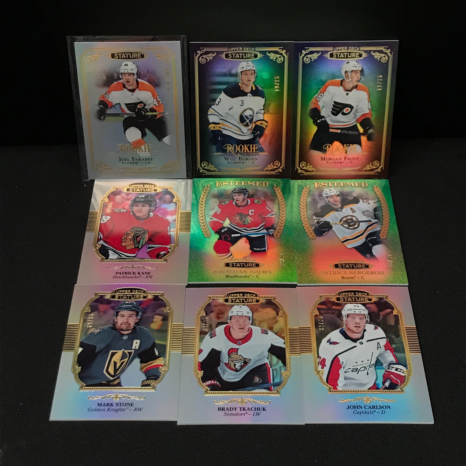 LOT OF 9 UPPER DECK STATURE HOCKEY TRADING CARDS: Prices are in Canadian dollars