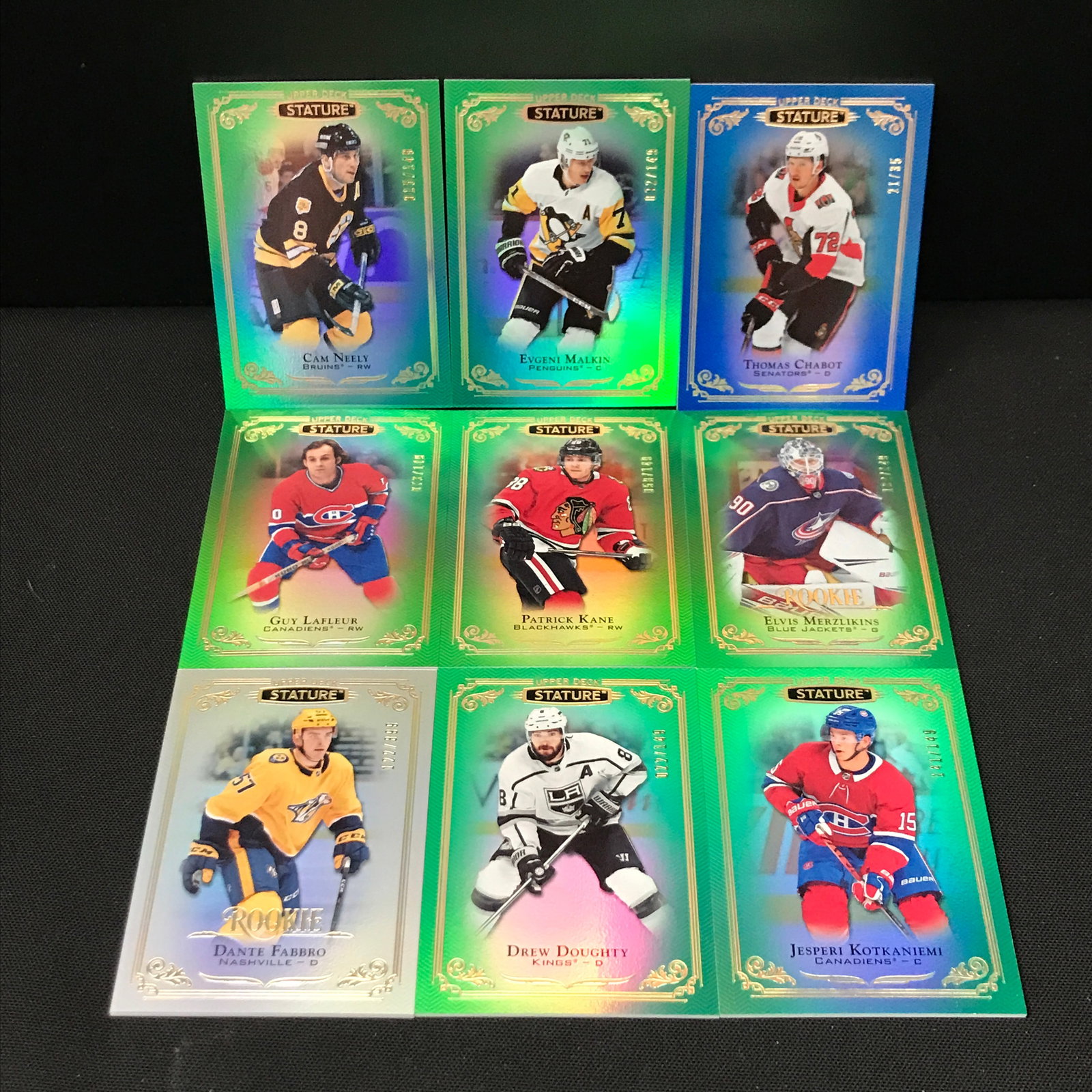 LOT OF 9 UPPER DECK STATURE HOCKEY TRADING CARDS: Prices are in Canadian dollars