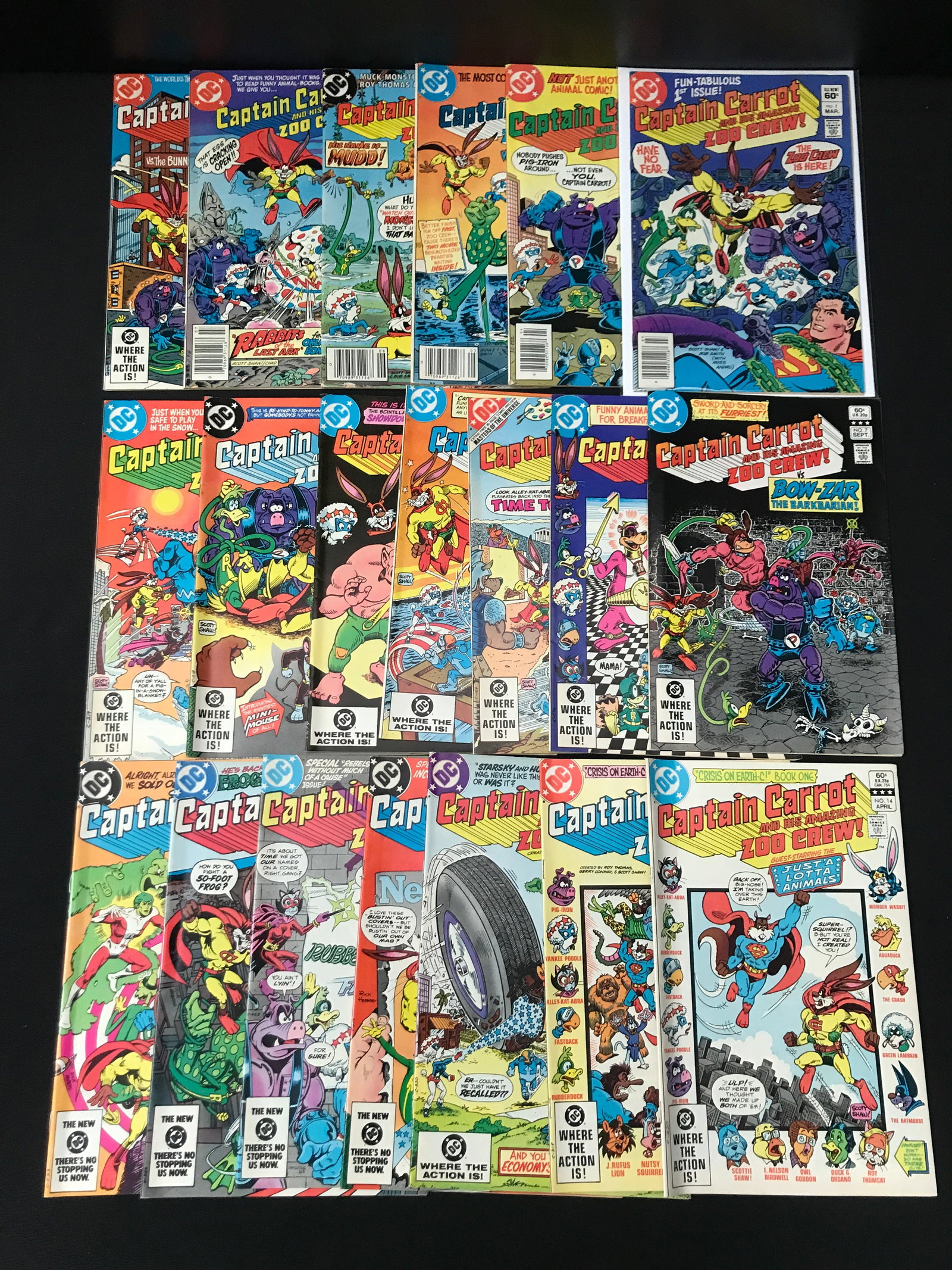 LOT OF CAPTAIN CARROT AND THE AMAZING ZOO CREW COMICS INCLUDING #1 - DC COMICS: Prices are in Canadian dollars