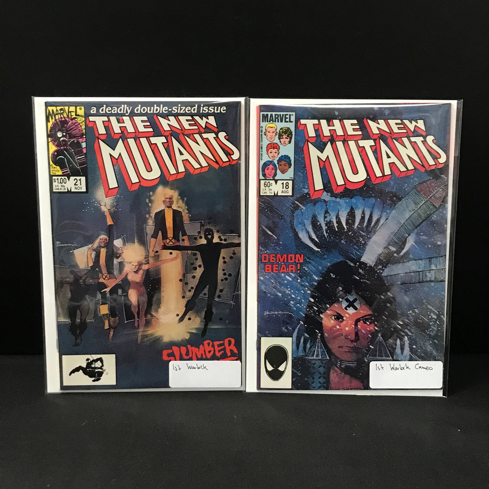 LOT OF 2 THE NEW MUTANT COMICS 1ST WARLOCK - MARVEL COMICS: Prices are in Canadian dollars