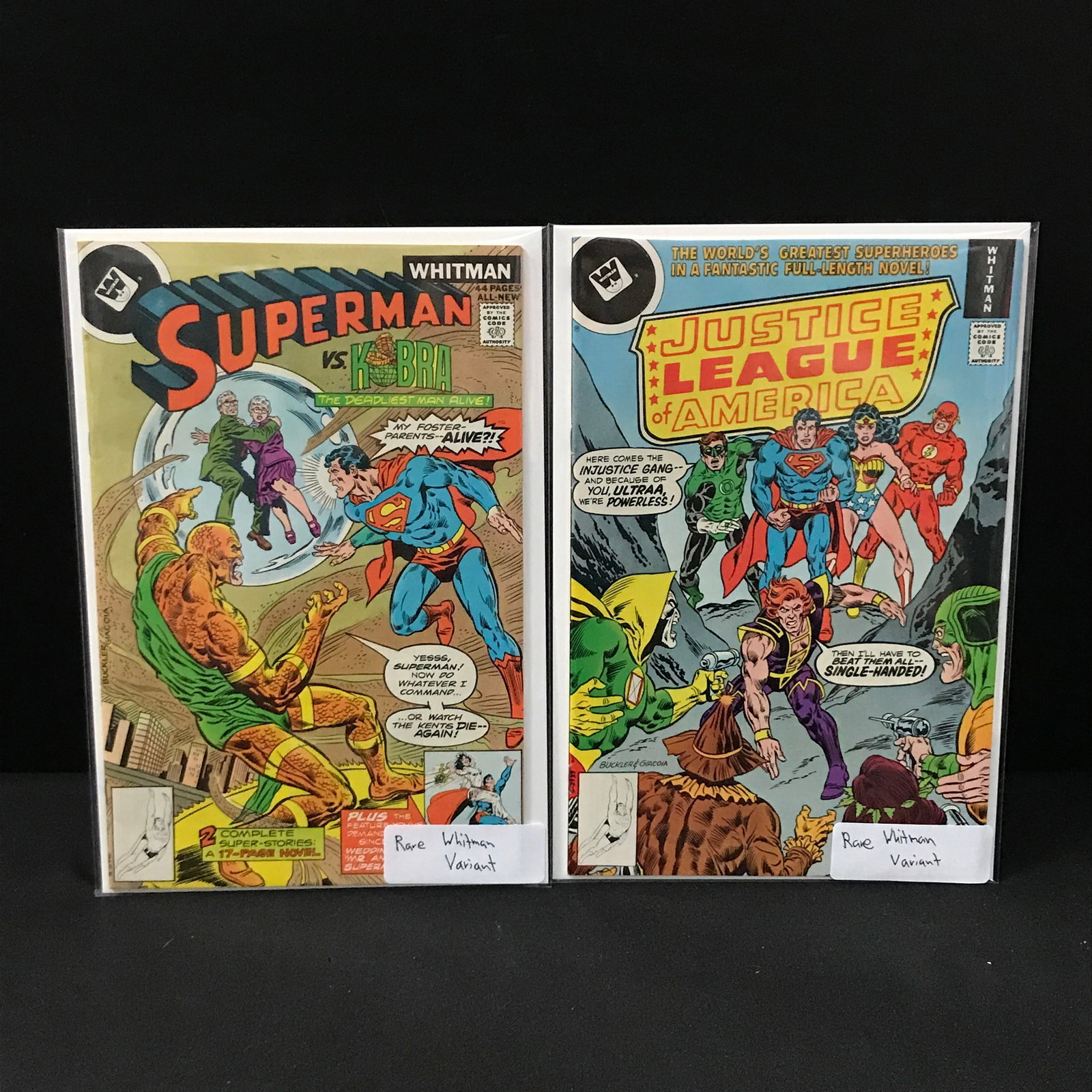 LOT OF 2 COMICS FEATURING SUPERMAN WHITMAN VARIANT - DC COMICS: Prices are in Canadian dollars