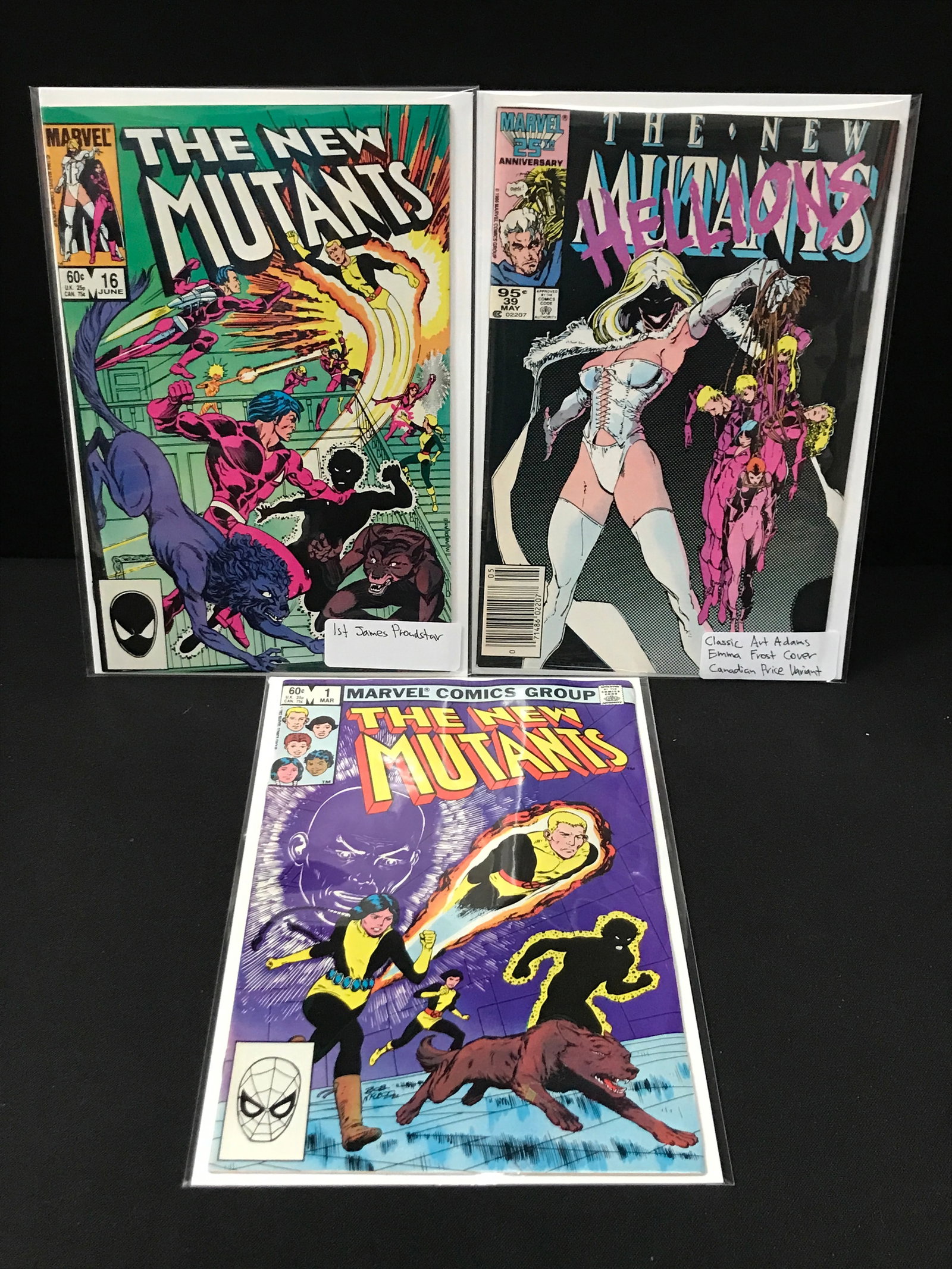 LOT OF 3 THE NEW MUTANTS COMICS INCLUDING #1 - MARVEL COMICS (1 of 1)