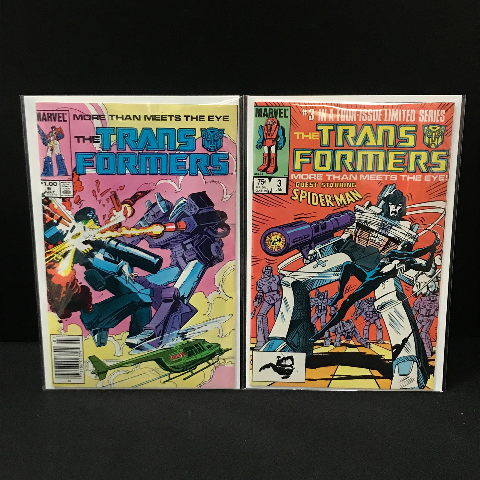 LOT OF 2 TRANSFORMER COMICS - MARVEL COMICS: Prices are in Canadian dollars