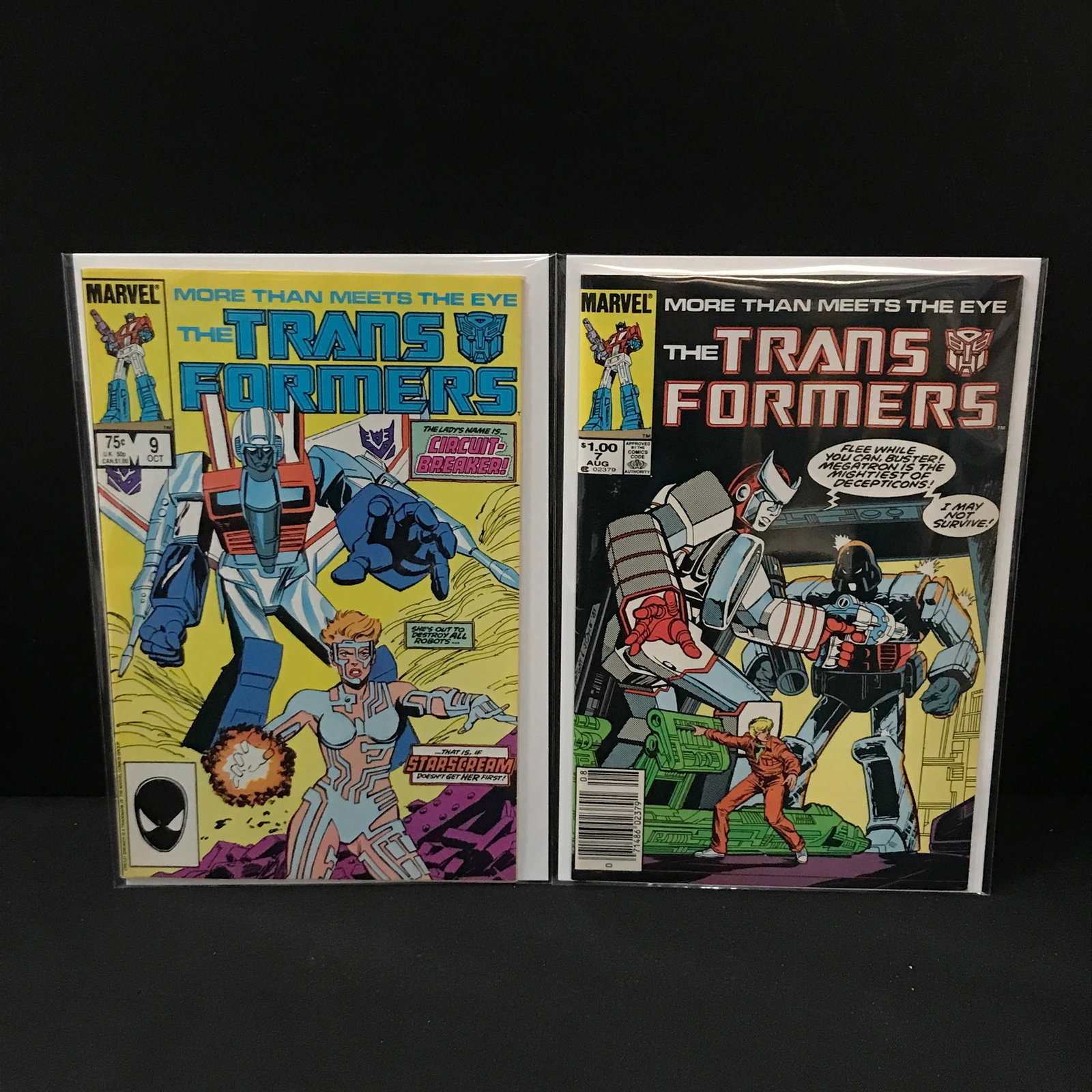 LOT OF 2 TRANSFORMER COMICS - MARVEL COMICS: Prices are in Canadian dollars