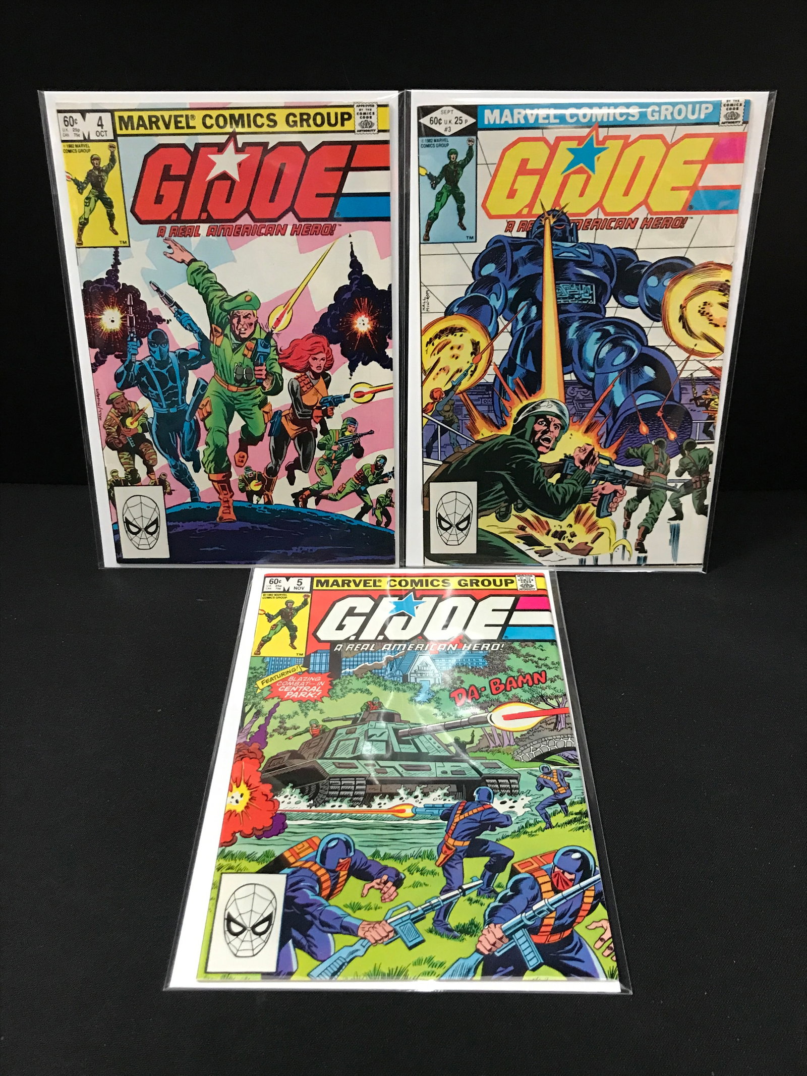 LOT OF 3 G.I. JOE COMICS #3 - #5 - MARVEL COMICS: Prices are in Canadian dollars