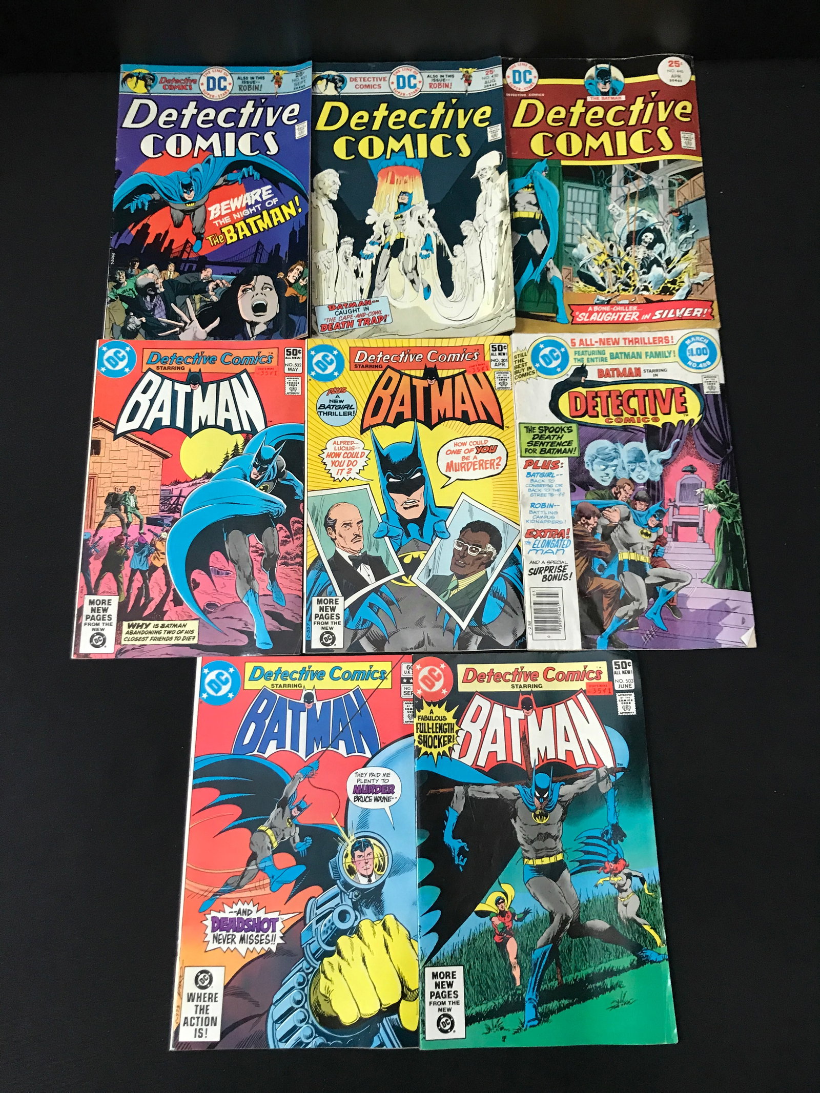 LOT OF 8 COMICS FEATURING BATMAN - DC COMICS: Prices are in Canadian dollars