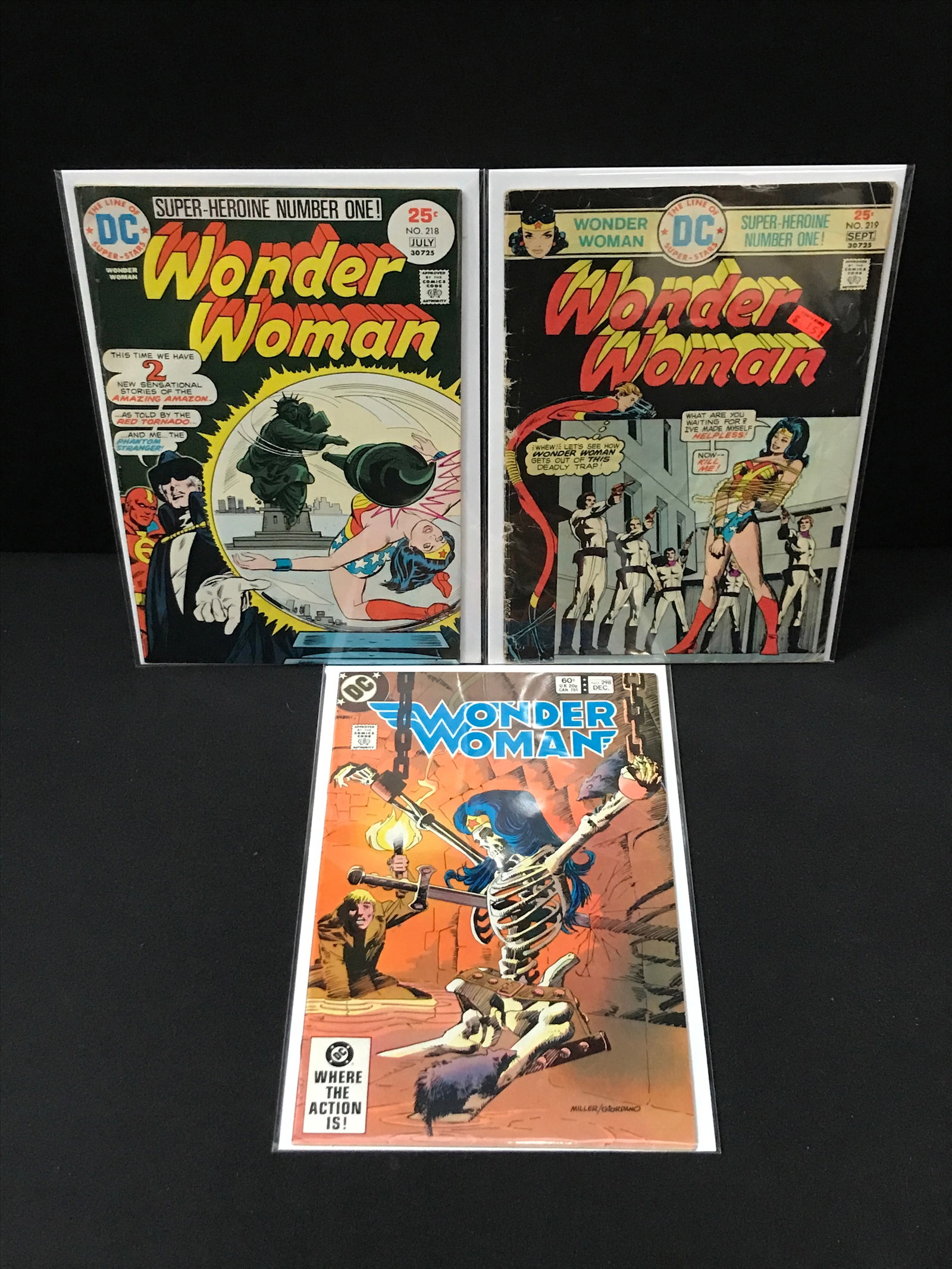 LOT OF 3 WONDER WOMAN COMICS - DC COMICS: Prices are in Canadian dollars
