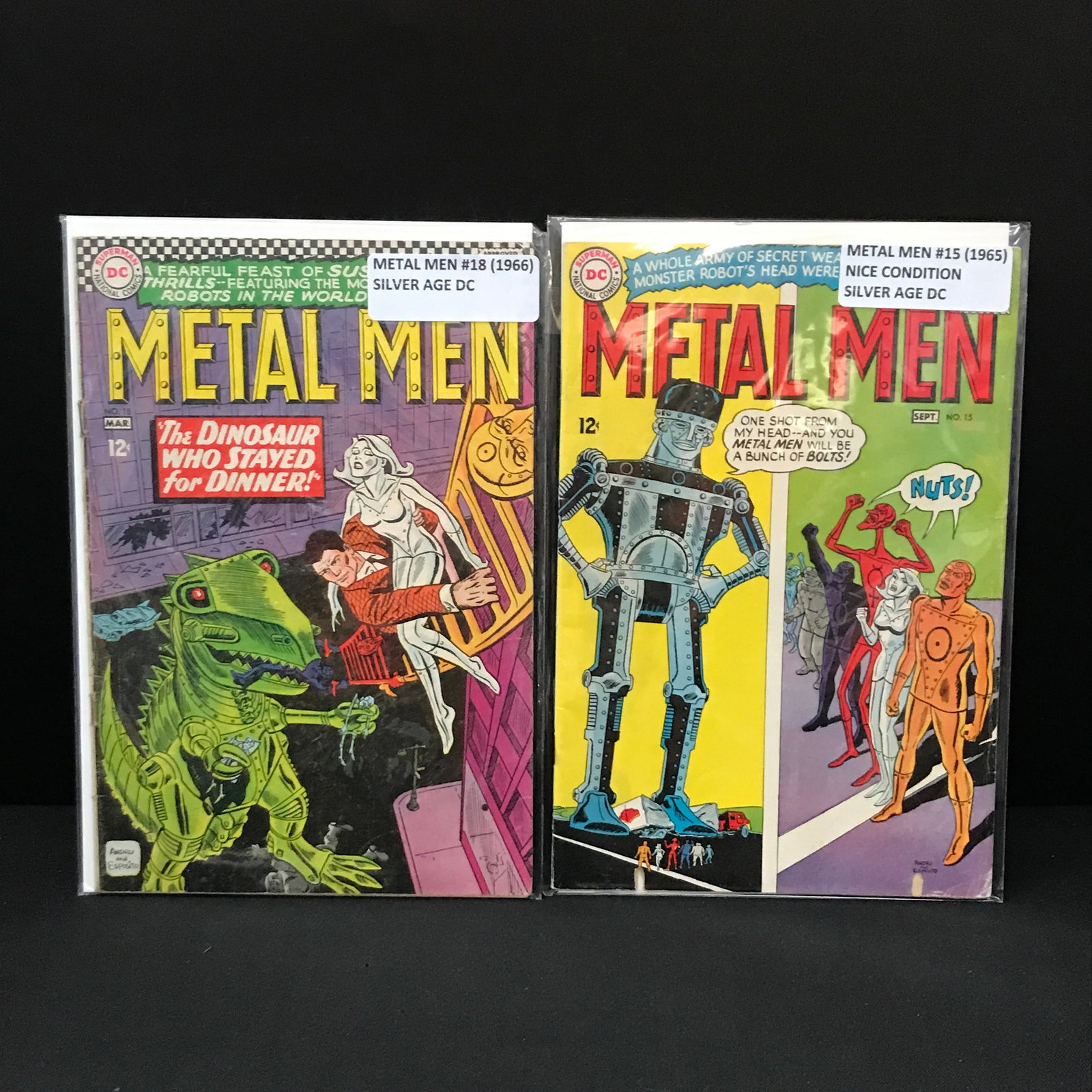 LOT OF 2 METAL MEN COMICS (1960'S) - DC COMICS: Prices are in Canadian dollars